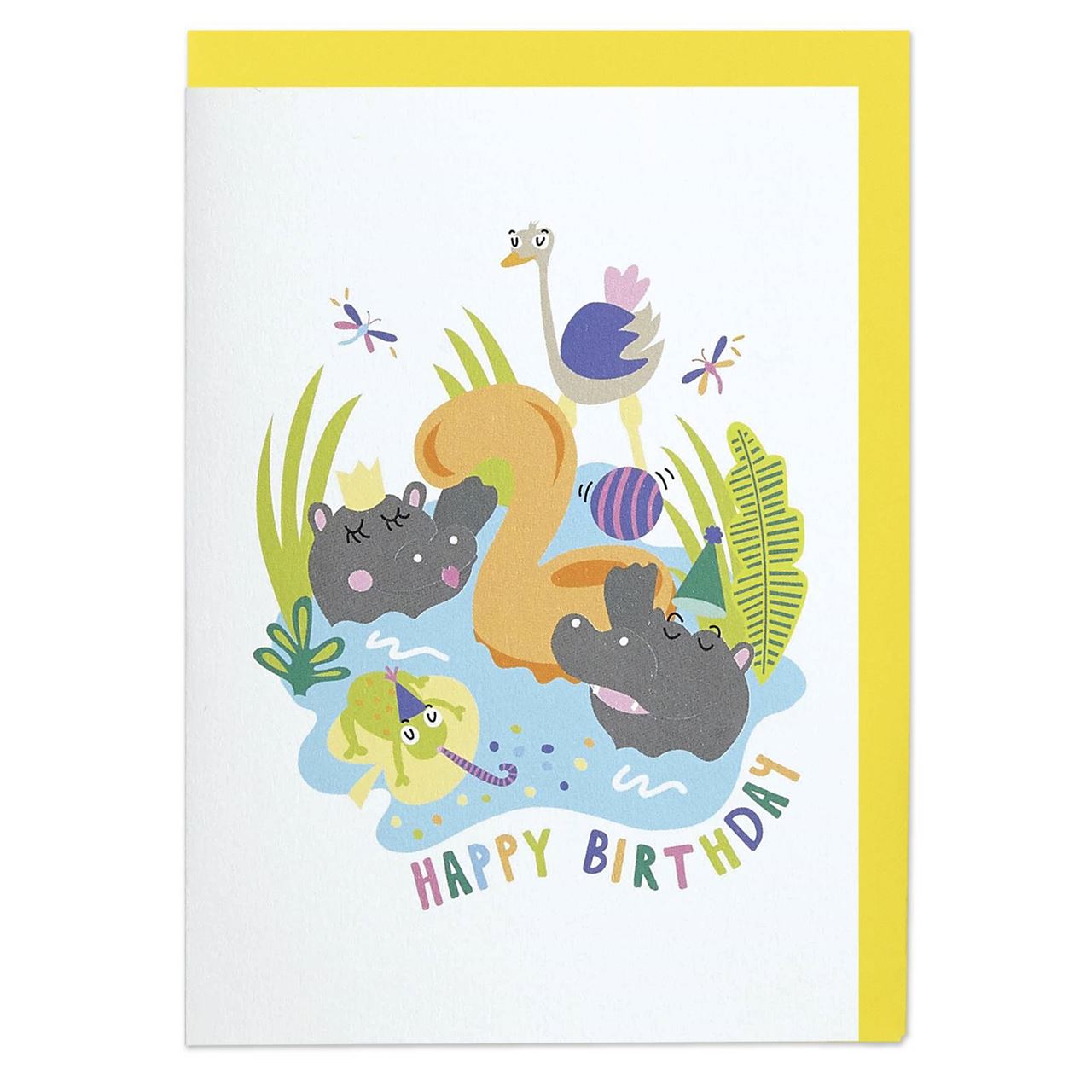 Birthday Card | Age 2 - Hippos