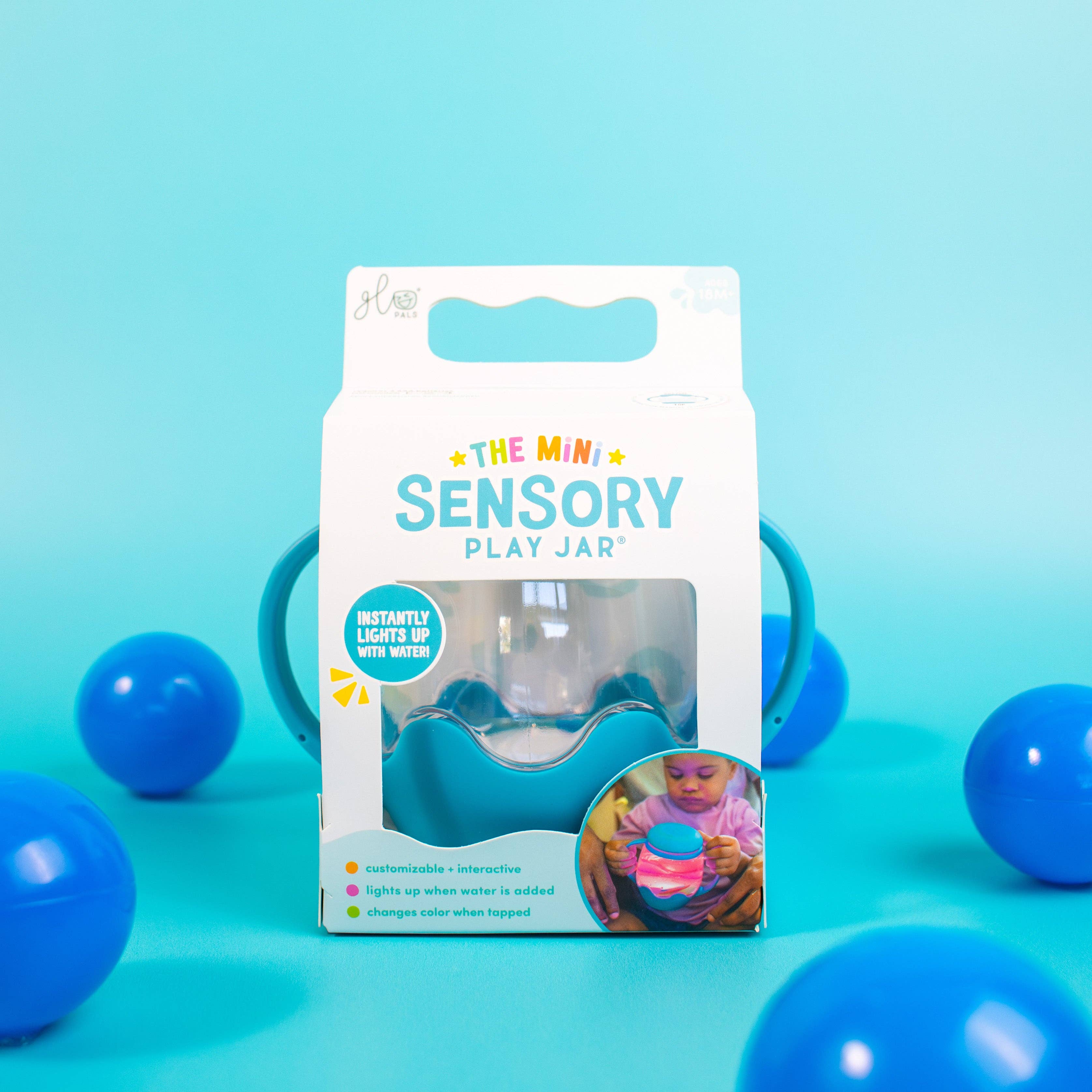 Glo Pals | Mini Sensory Play Jar - Blue