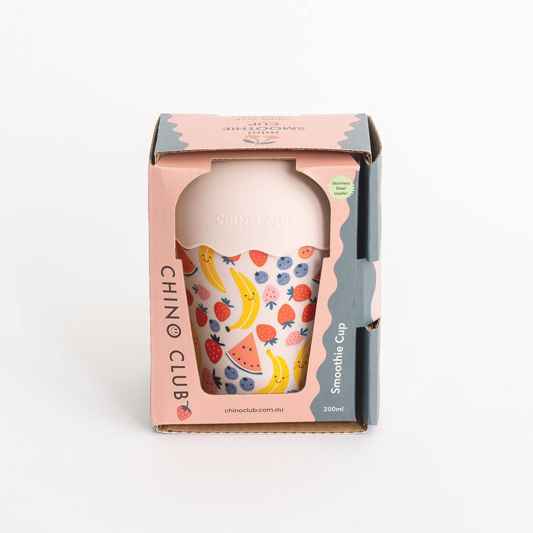 Chino Club | Fruits Pink - Mini Smoothie Cup & Straw 200ml