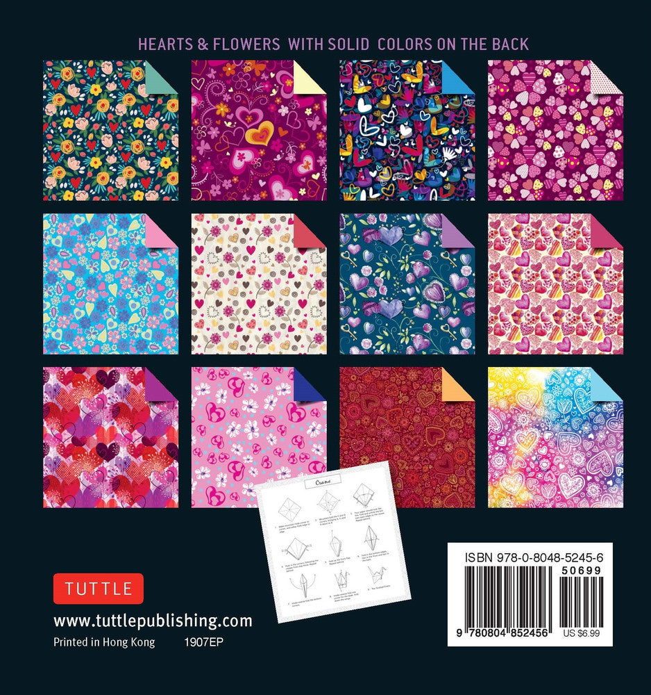 Tuttle | Origami Paper - 100 sheets Hearts & Flowers