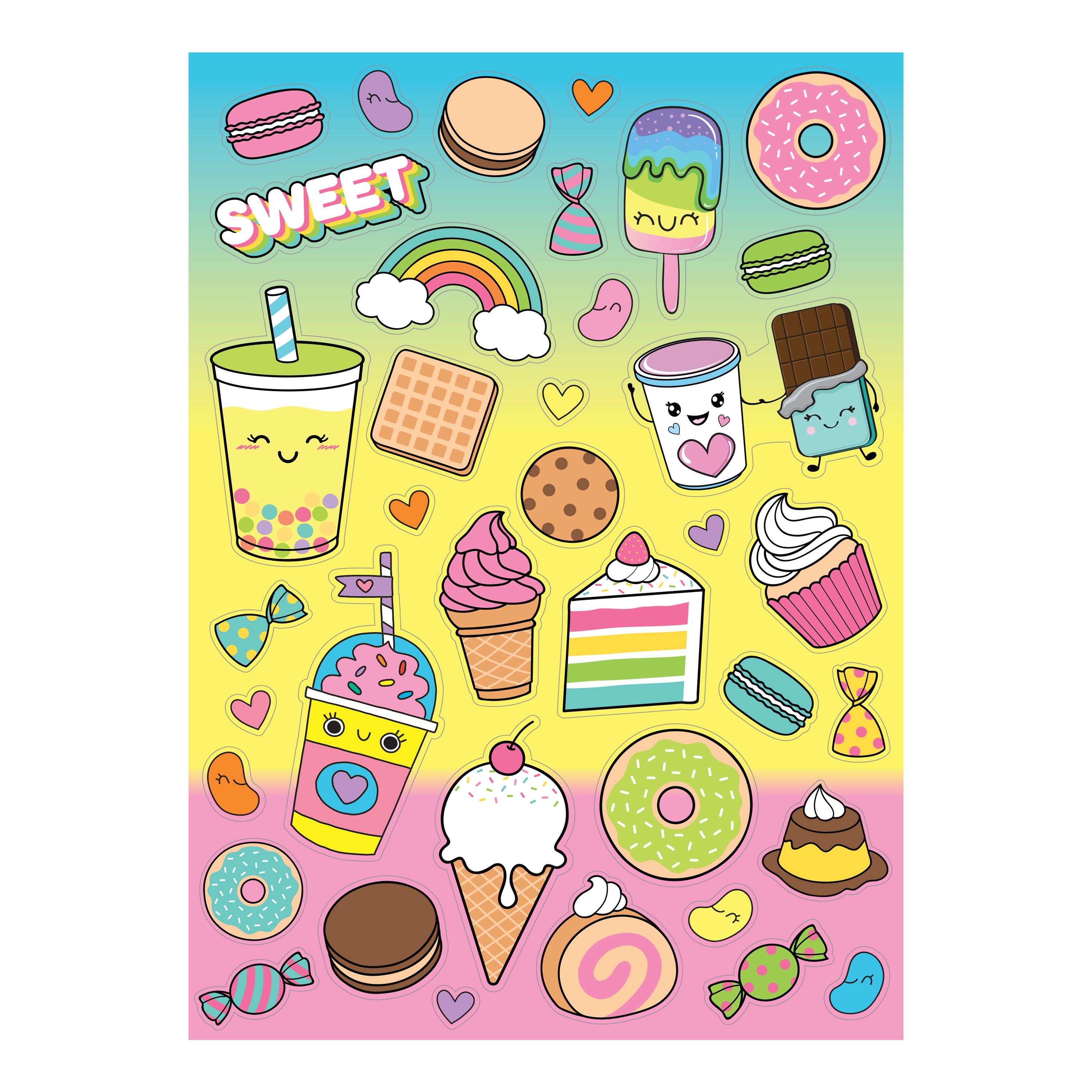 Hinkler | Kaleidoscope Colouring Scented Stickers Sweet Treats