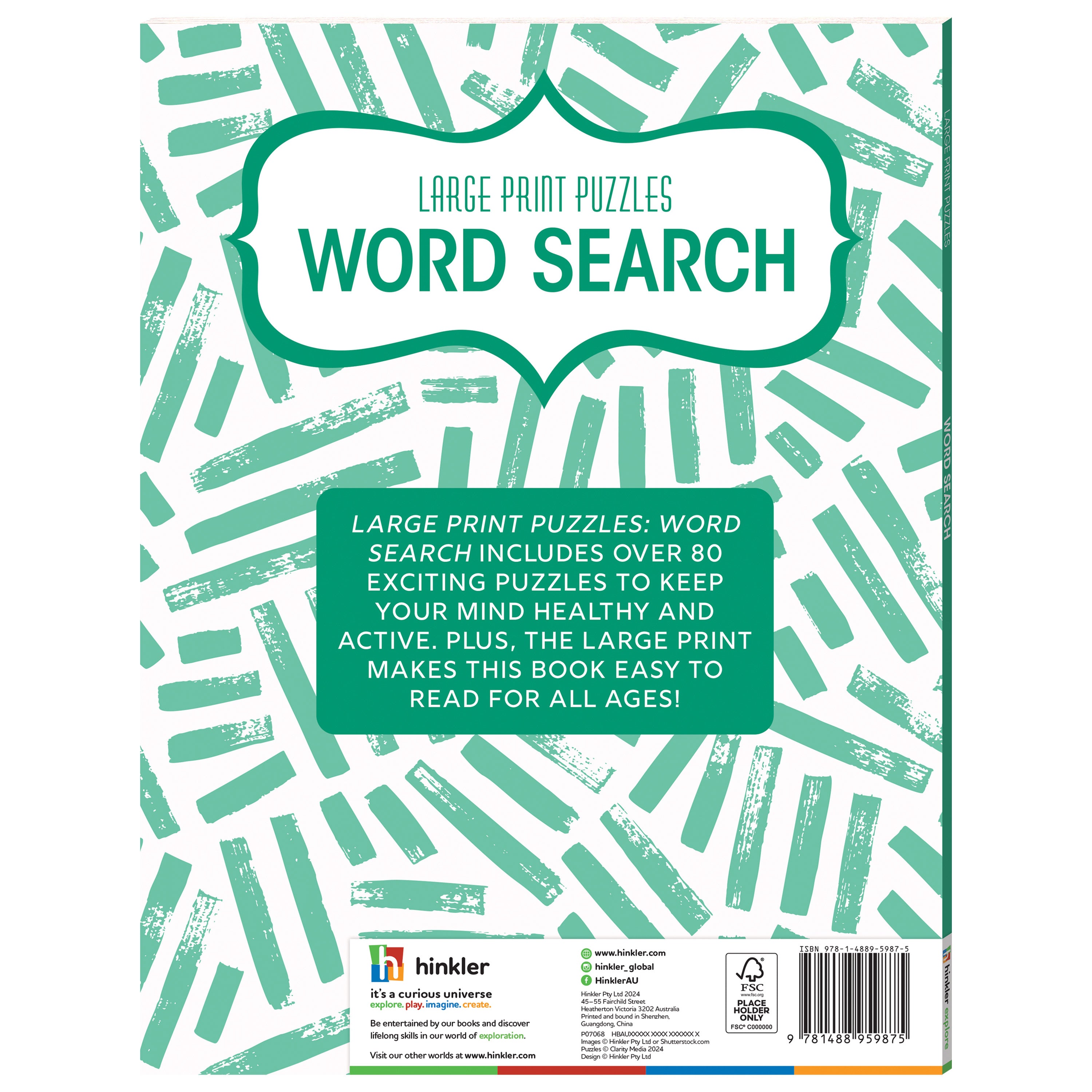 Hinkler | Large Print Puzzles - Word Search