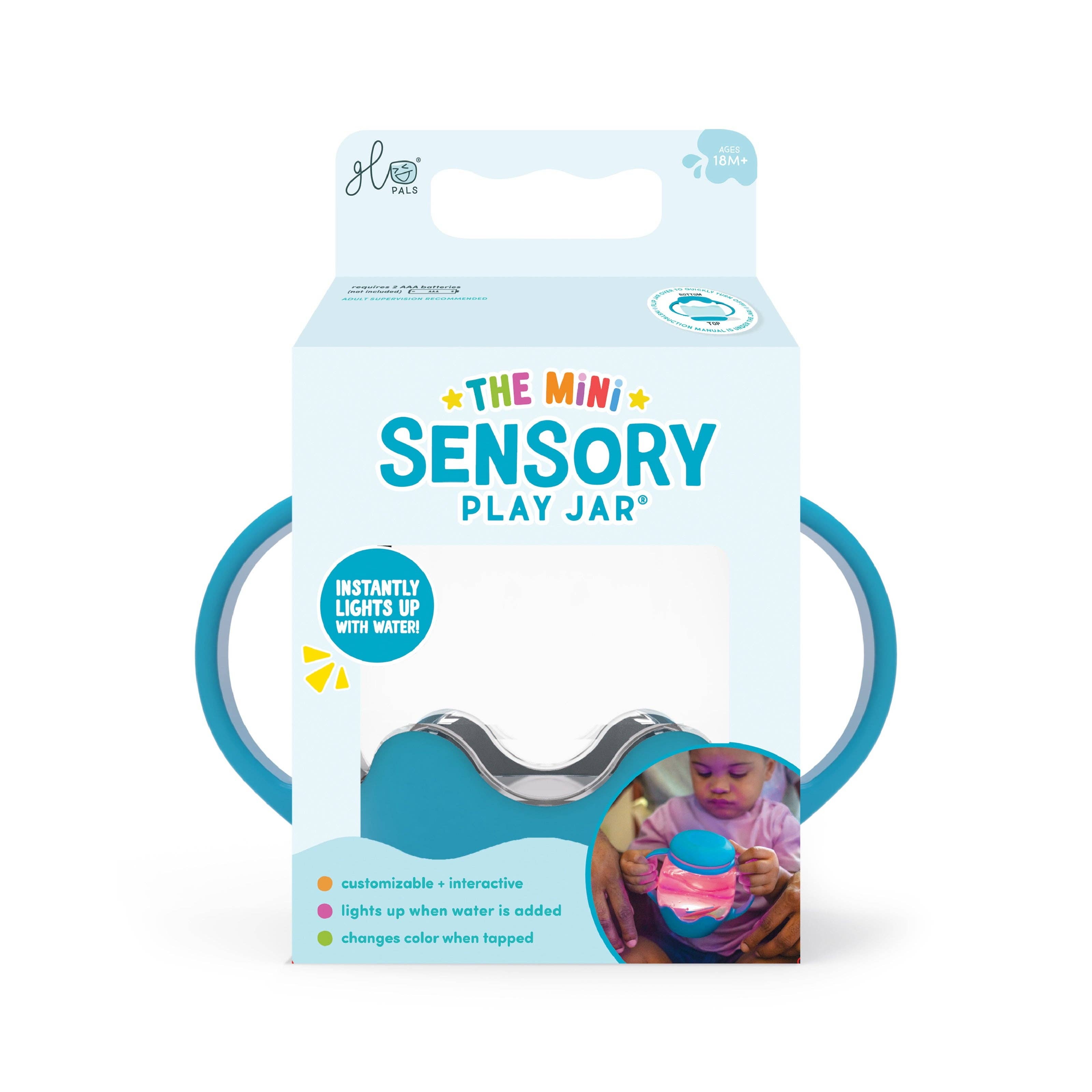 Glo Pals | Mini Sensory Play Jar - Blue