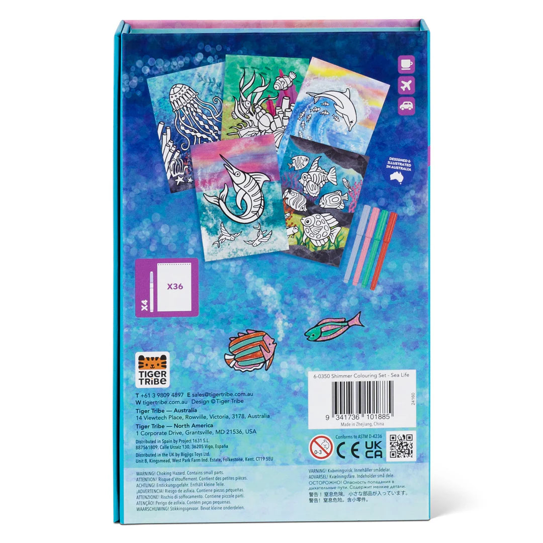 Tiger Tribe | Shimmer Colouring Set - Sea Life