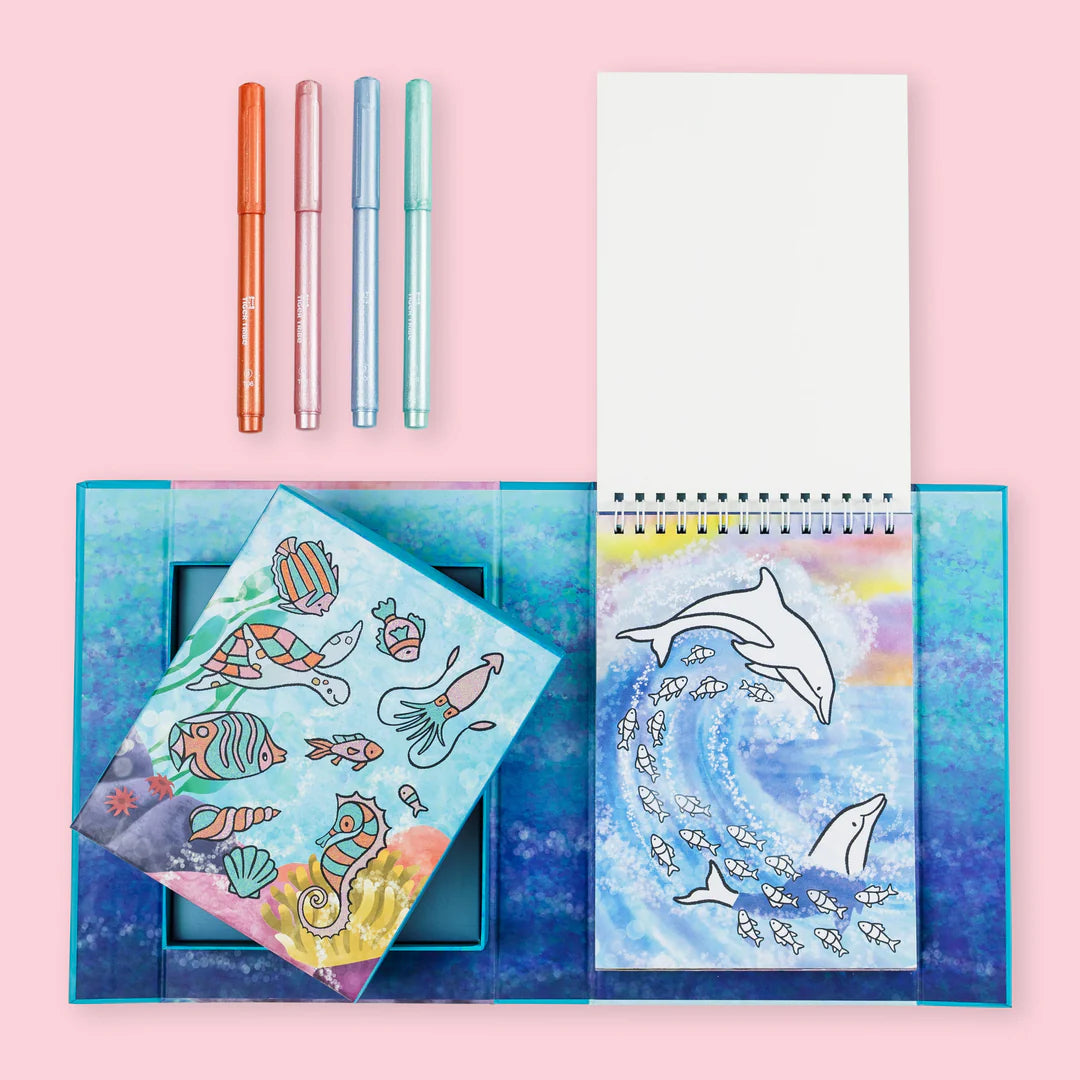 Tiger Tribe | Shimmer Colouring Set - Sea Life