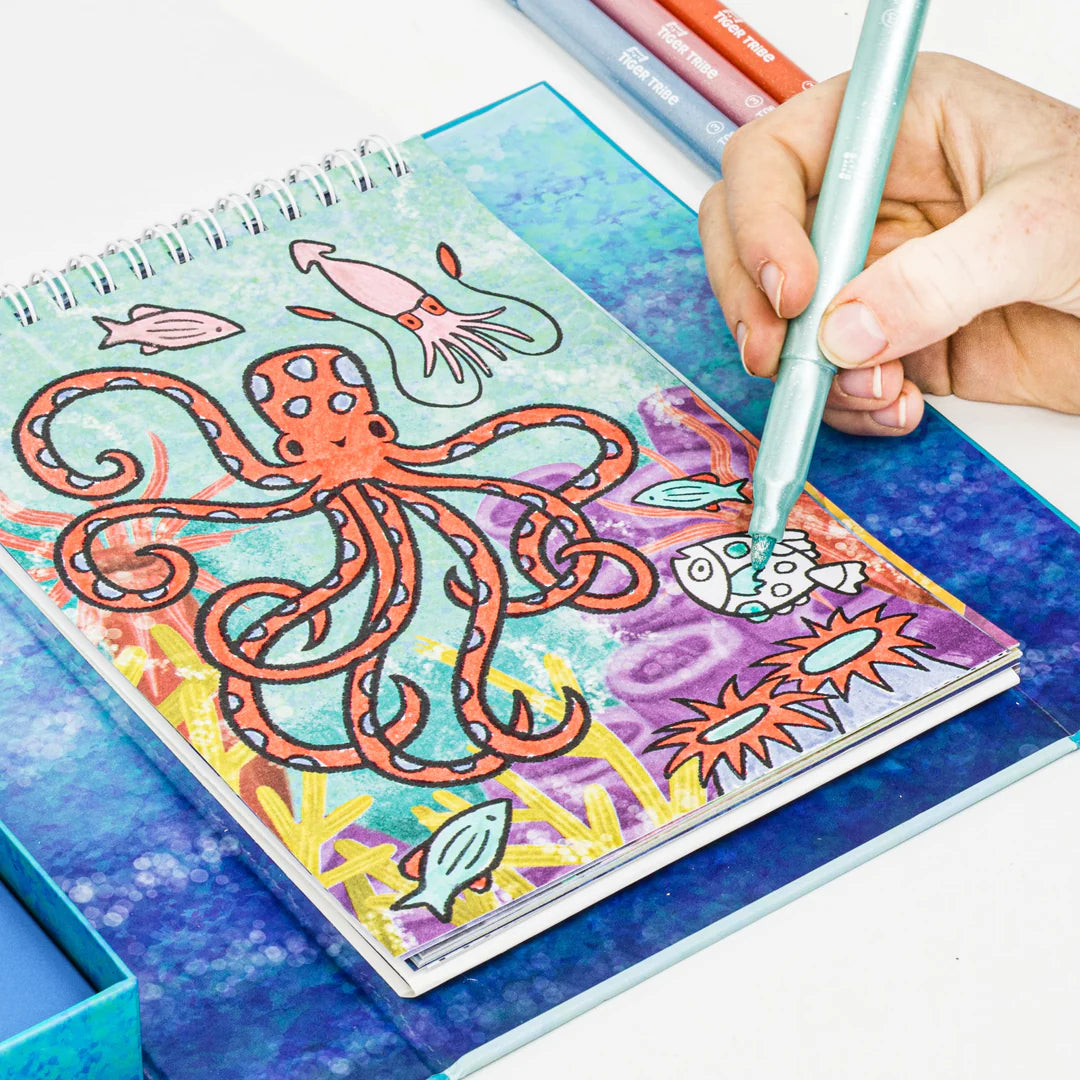 Tiger Tribe | Shimmer Colouring Set - Sea Life