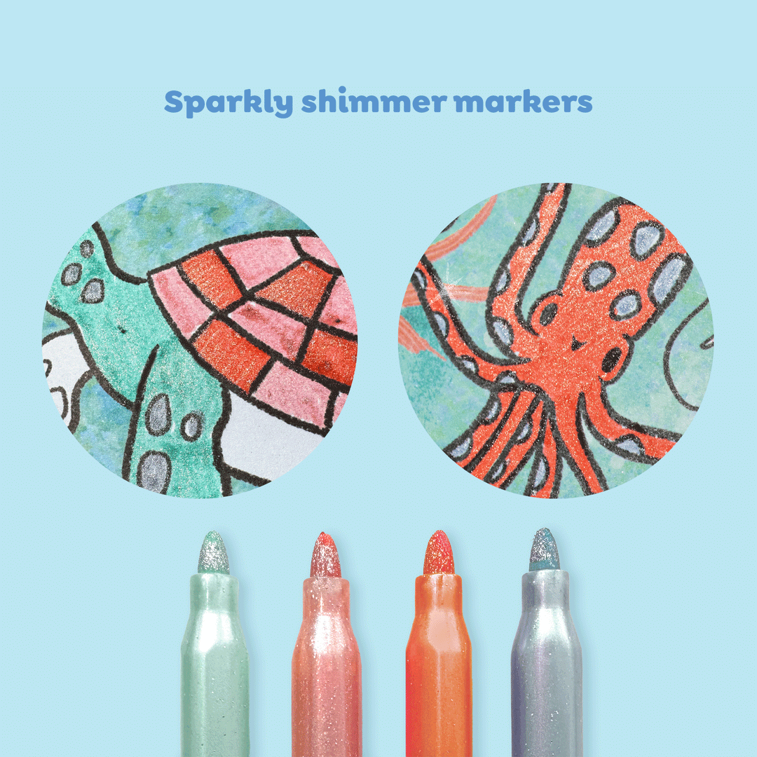 Tiger Tribe | Shimmer Colouring Set - Sea Life