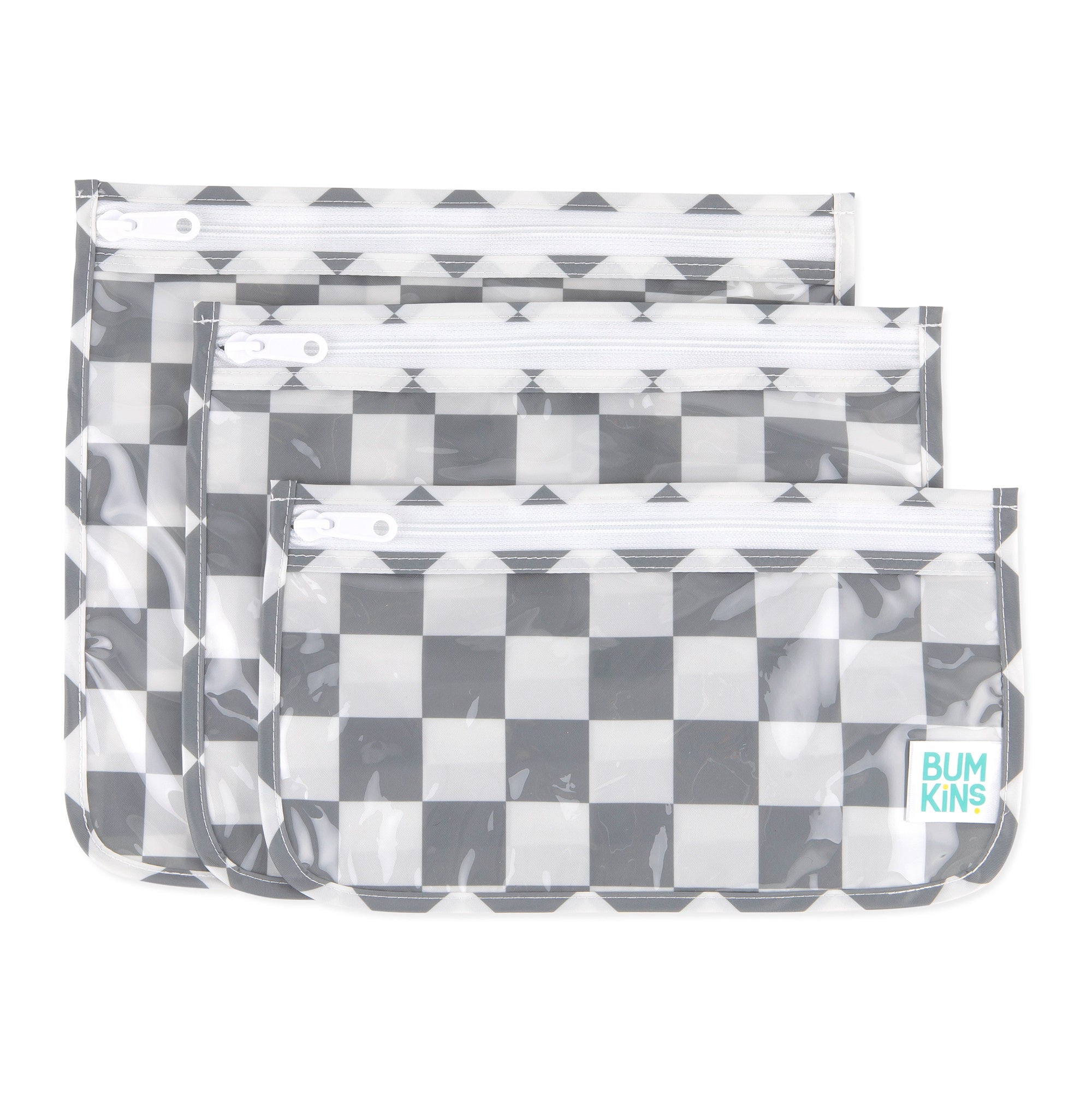 Bumkins | 3pc Travel Bag - Charcoal Check