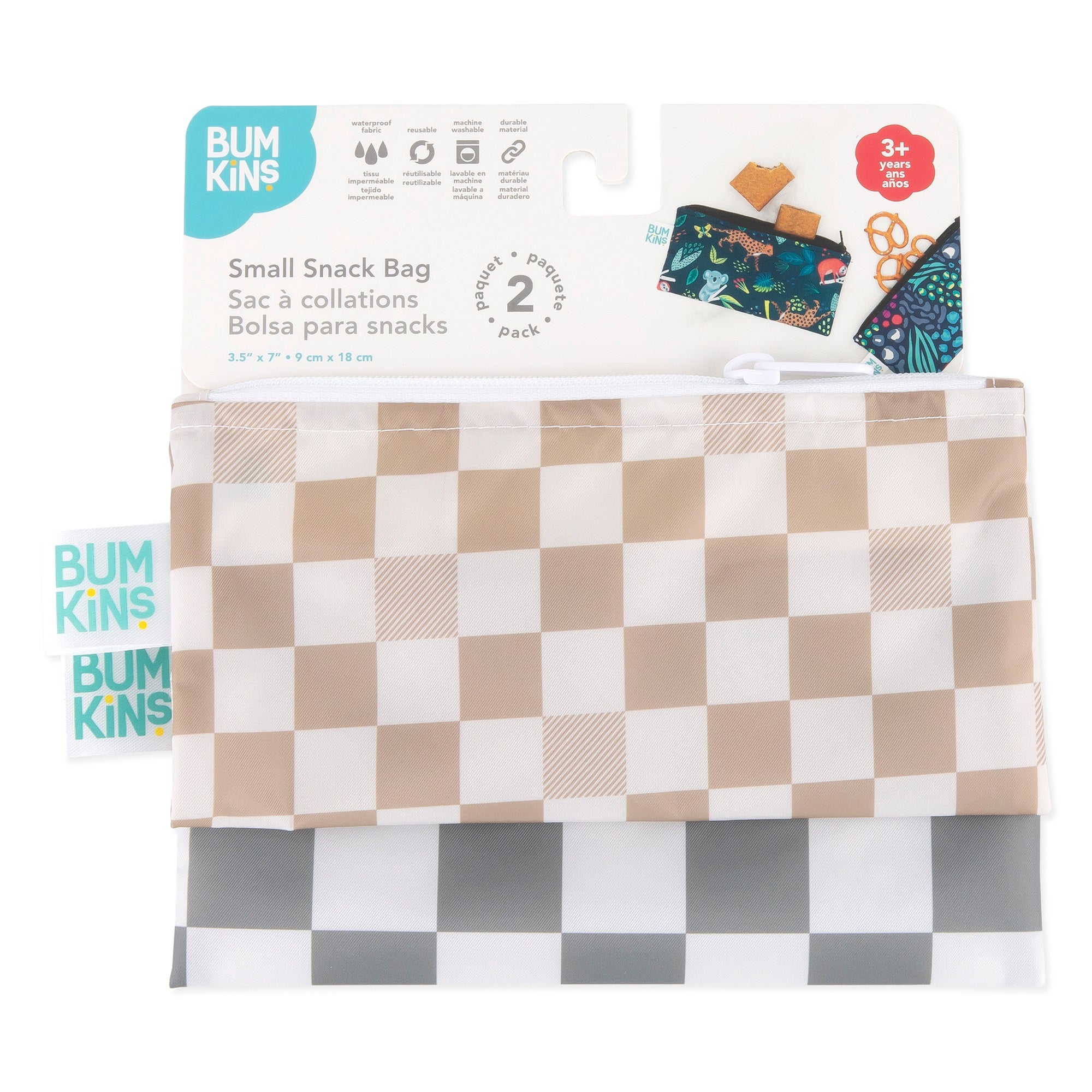 Bumkins | Small Snack Bag - Double Check 2pk