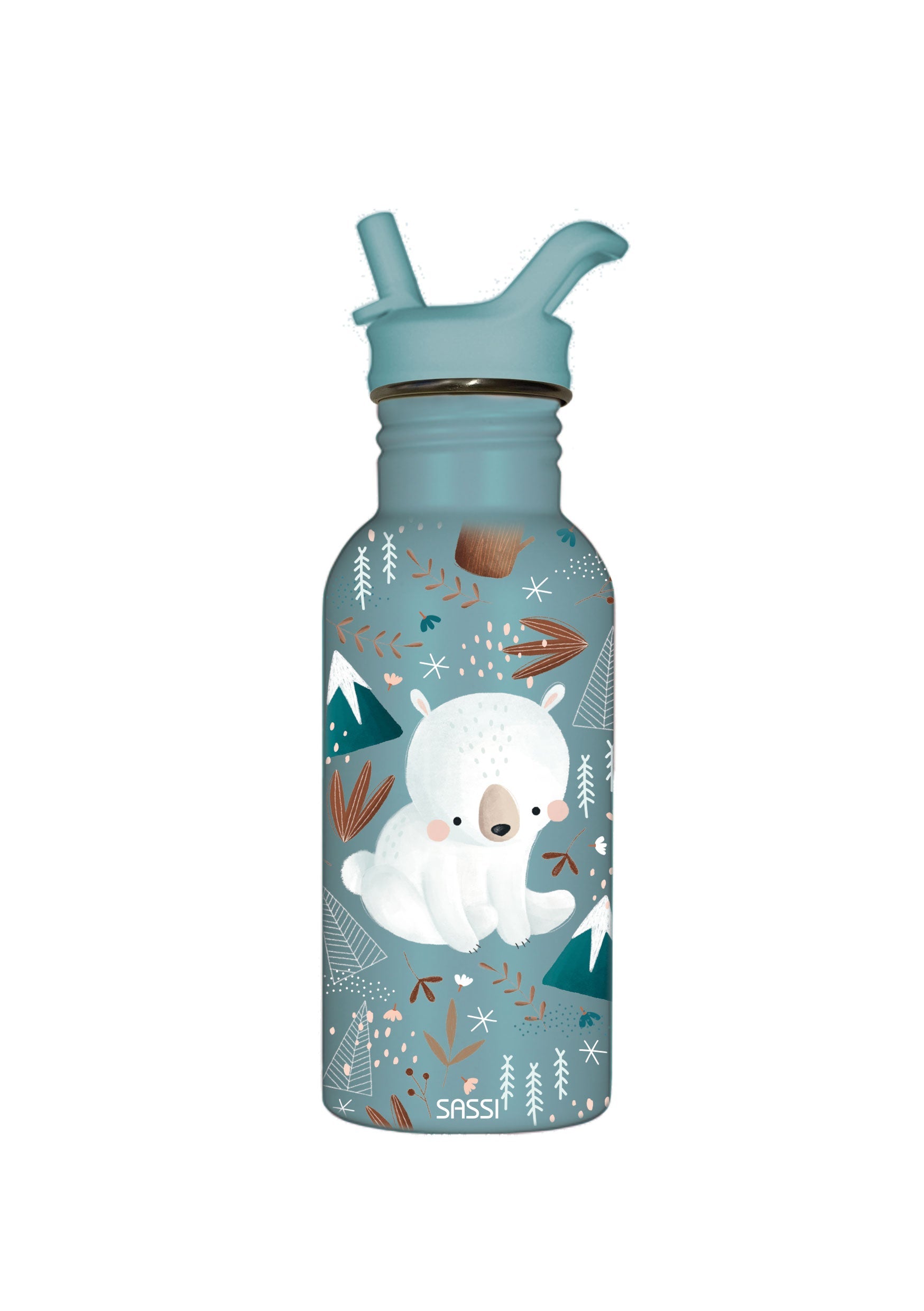 Sassi | 500ml Stainless Steel Drink Bottle - Munchy the Bear