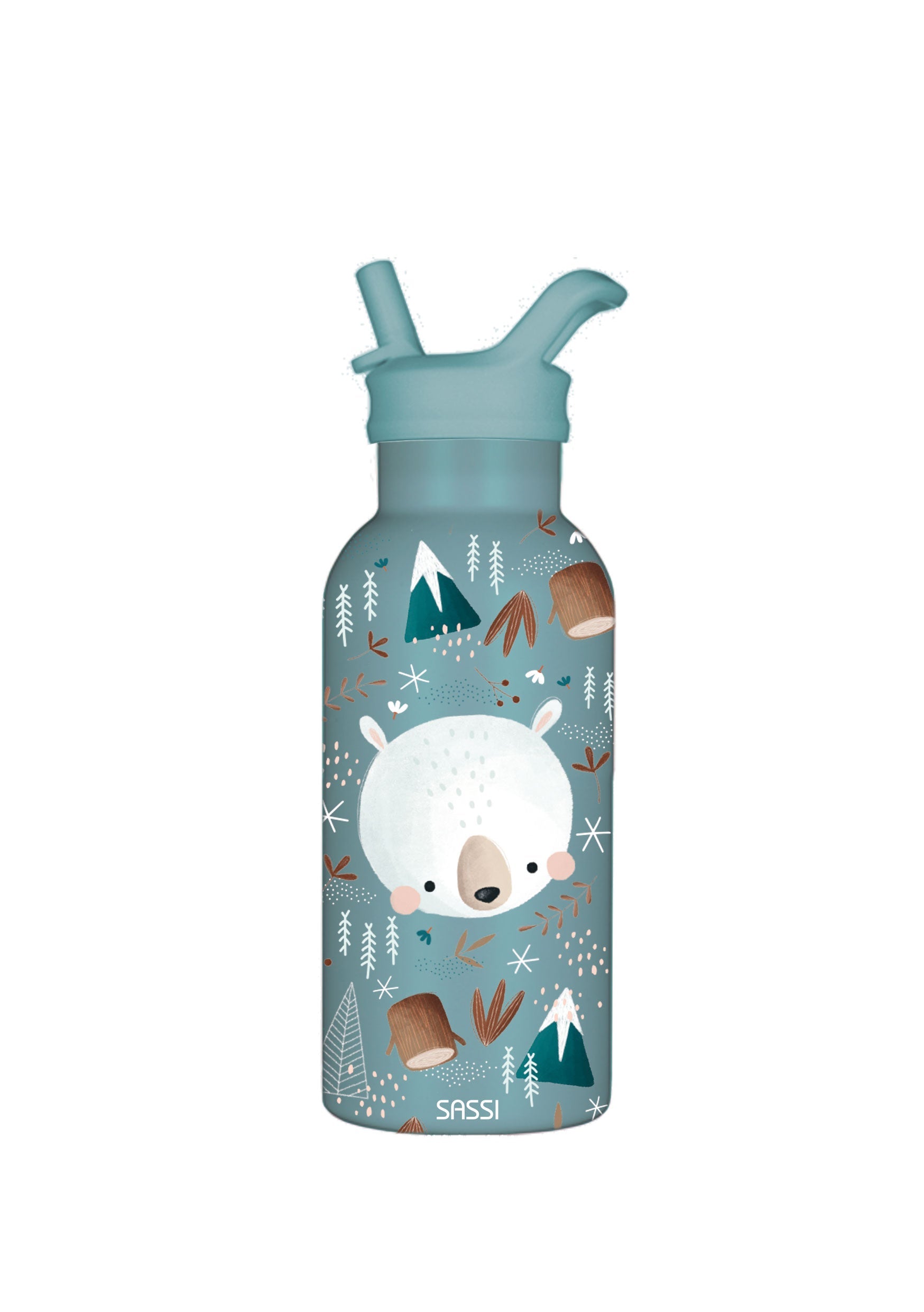 Sassi | 350ml Insulated Stainless Steel Drink Bottle - Munchy the Bear