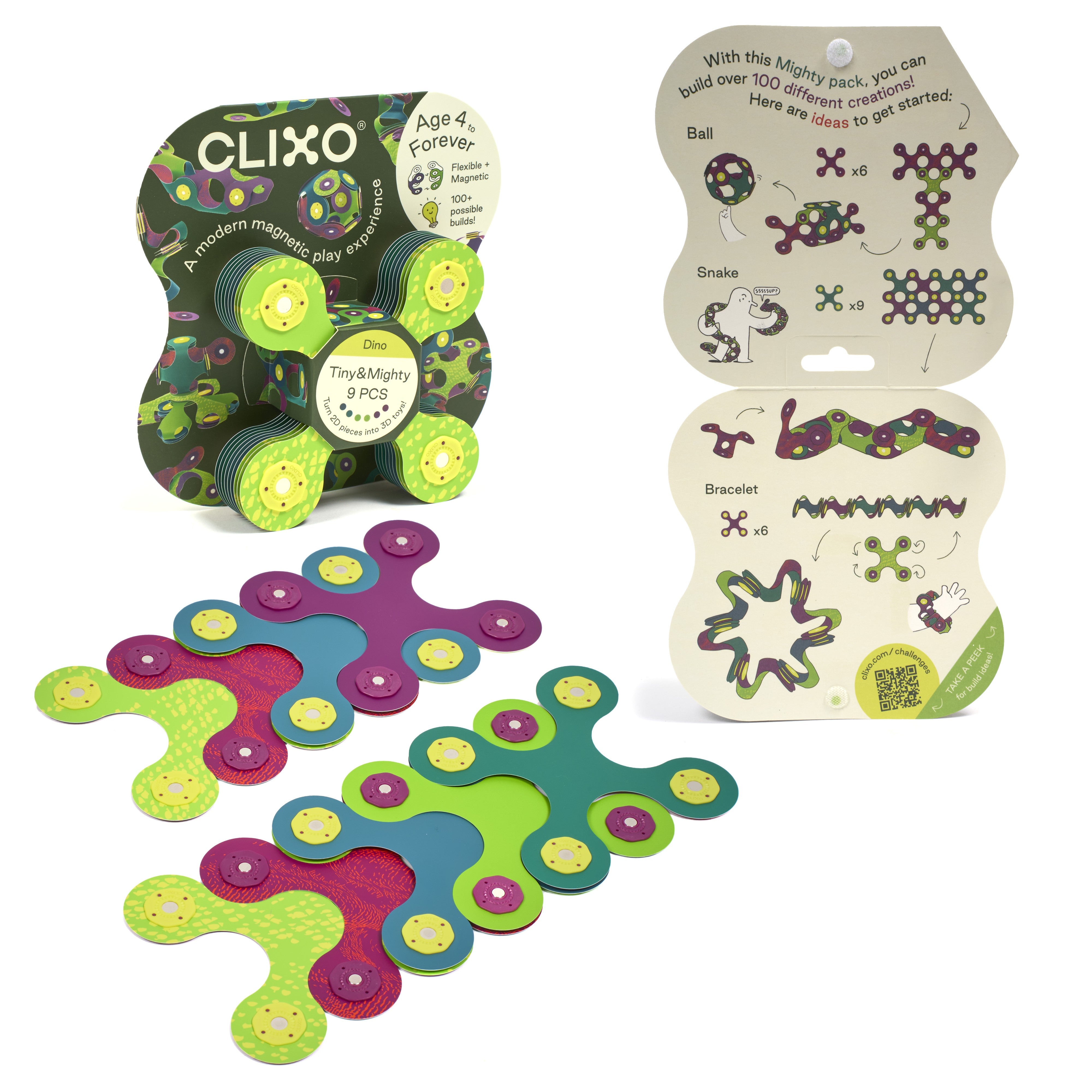 Clixo | Tiny & Mighty - 9pc Dino