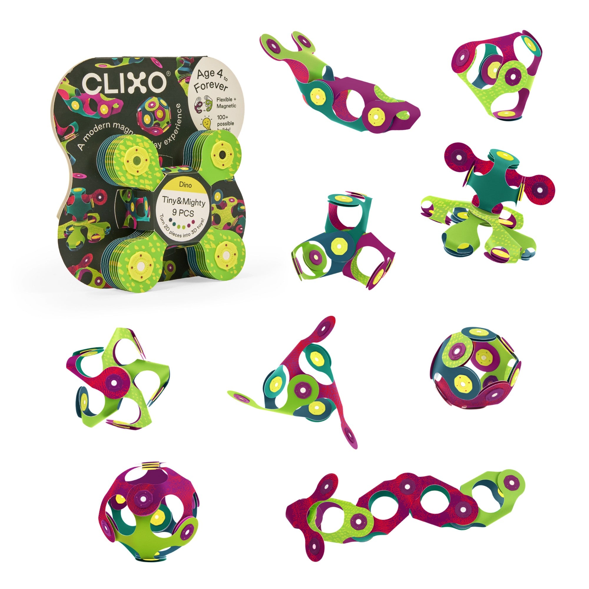 Clixo | Tiny & Mighty - 9pc Dino