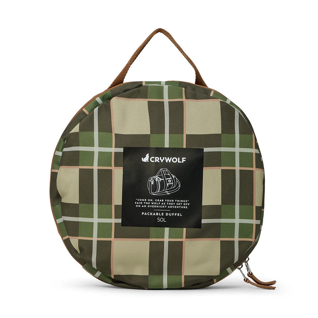 Crywolf | Packable Duffel - Field Plaid