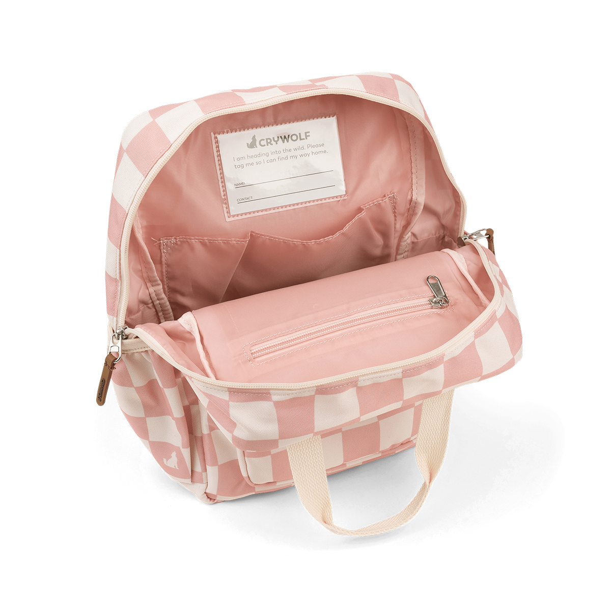 Crywolf | Mini Backpack - Pink Check