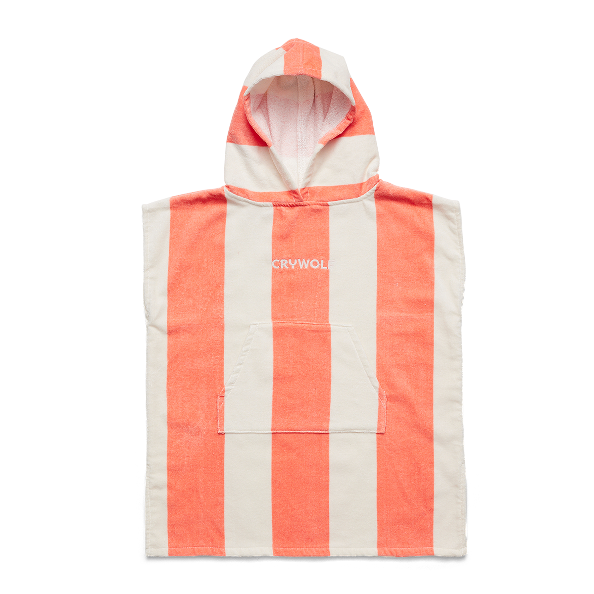 Crywolf | Hooded Towel - Coral Stripe