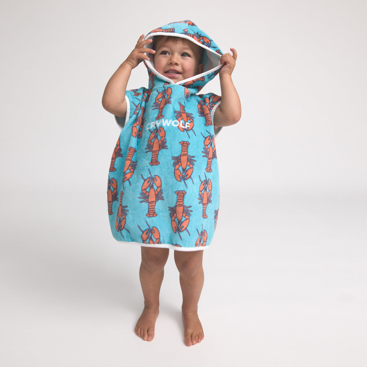 Crywolf | Baby Hooded Towel - Little Lobsters