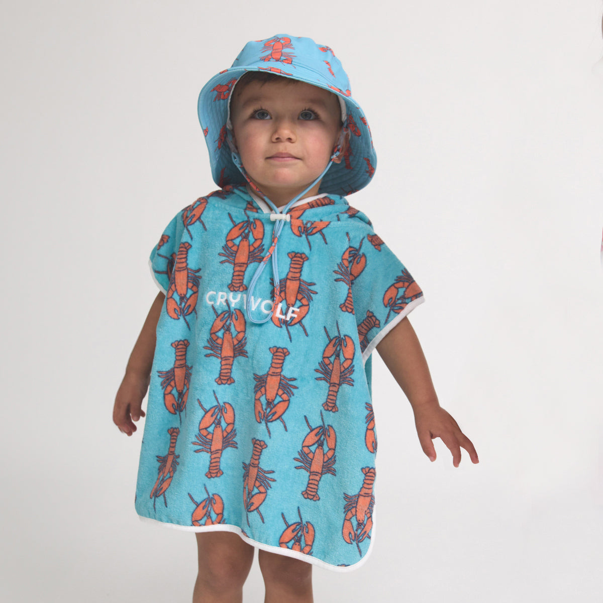 Crywolf | Baby Hooded Towel - Little Lobsters
