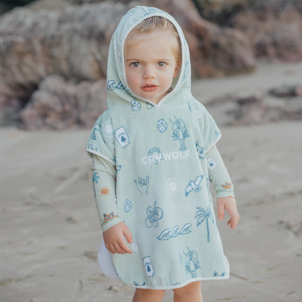 Crywolf | Baby Hooded Towel - Lucky Days