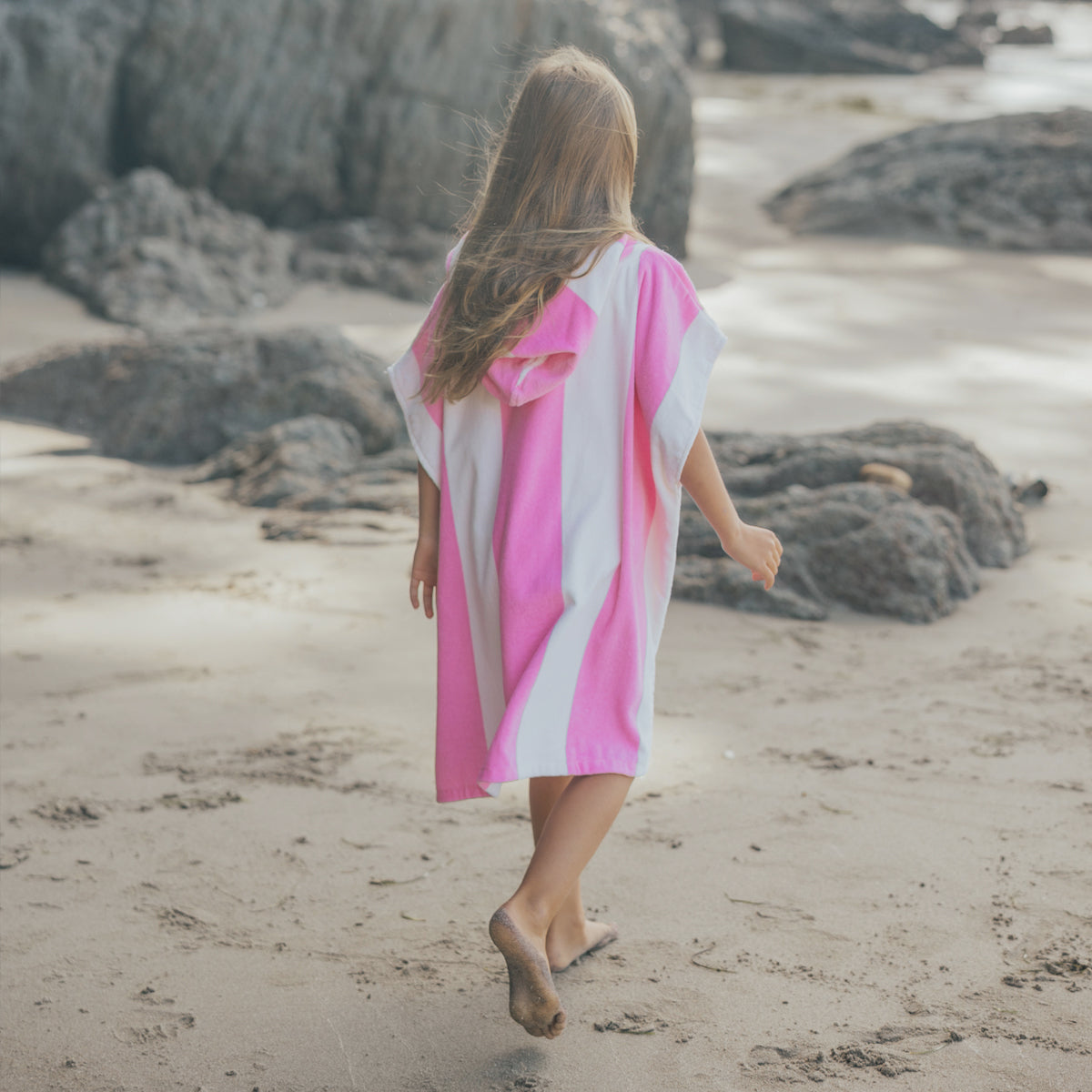 Crywolf | Hooded Towel - Candy Stripe