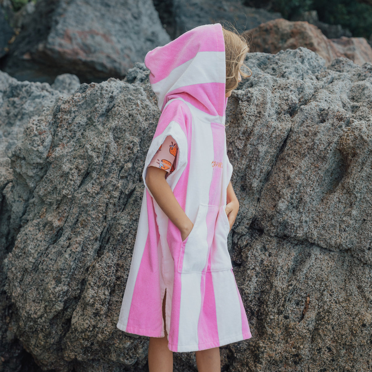 Crywolf | Hooded Towel - Candy Stripe