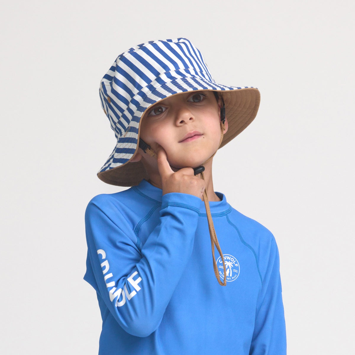 Crywolf | Reversible Bucket Hat - Deep Sea Stripe