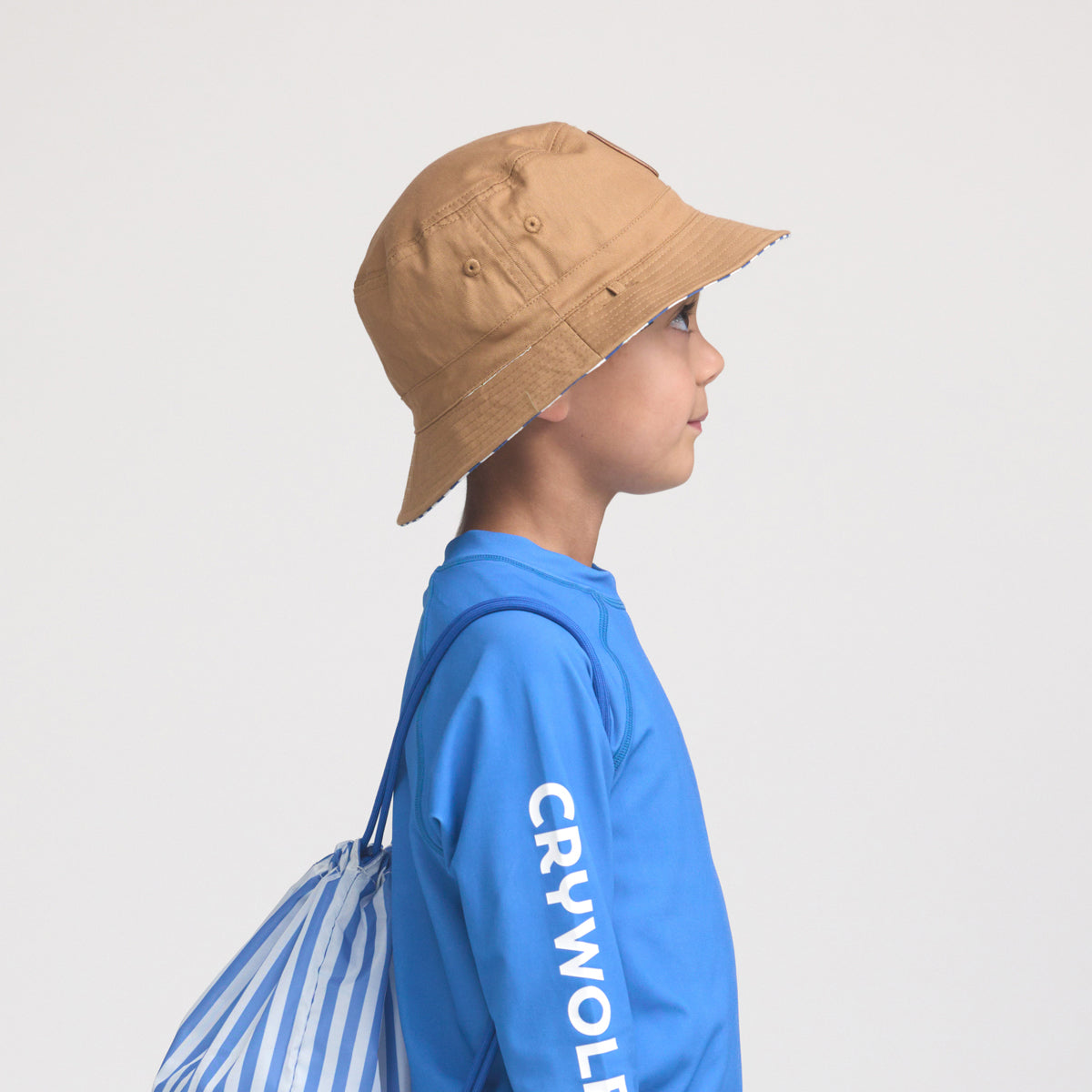 Crywolf | Reversible Bucket Hat - Deep Sea Stripe
