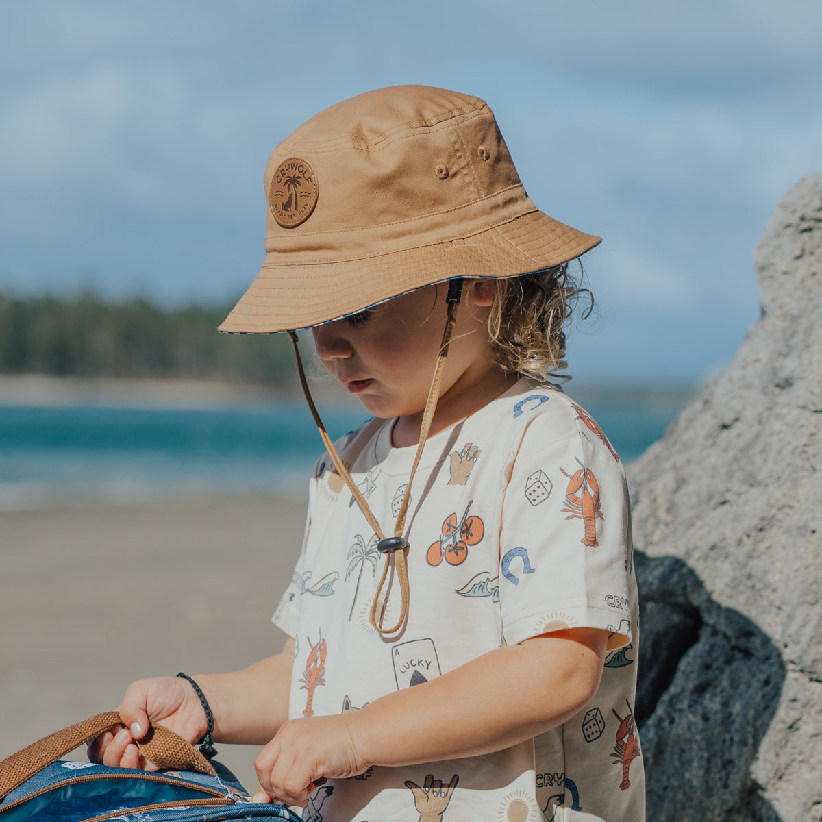 Crywolf | Reversible Bucket Hat - Deep Sea Stripe