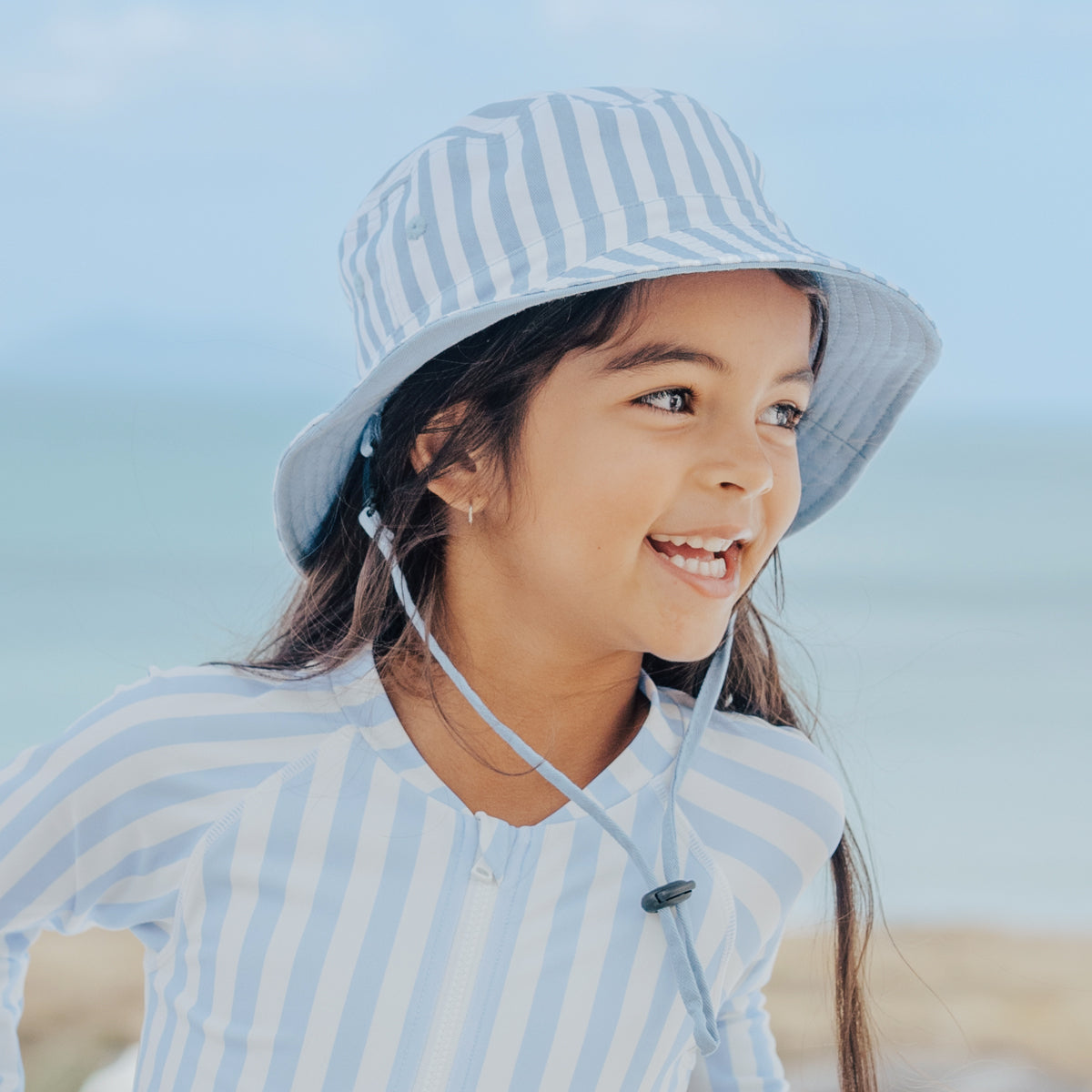 Crywolf | Reversible Bucket Hat - Sky Blue Stripe