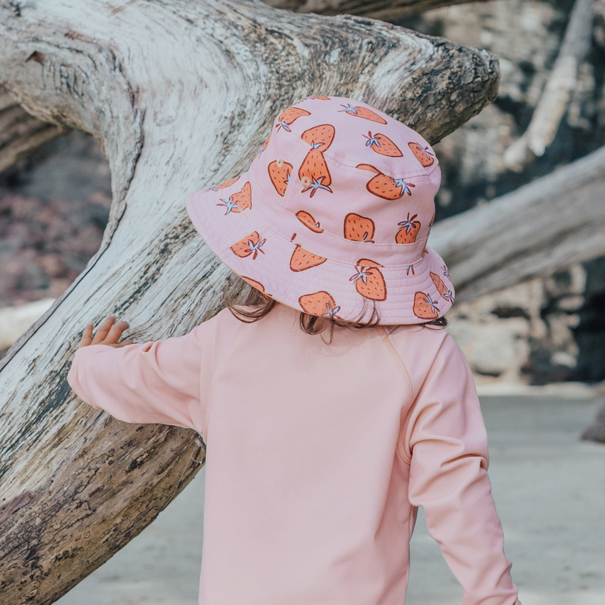 Crywolf | Reversible Bucket Hat - Strawberry Splash