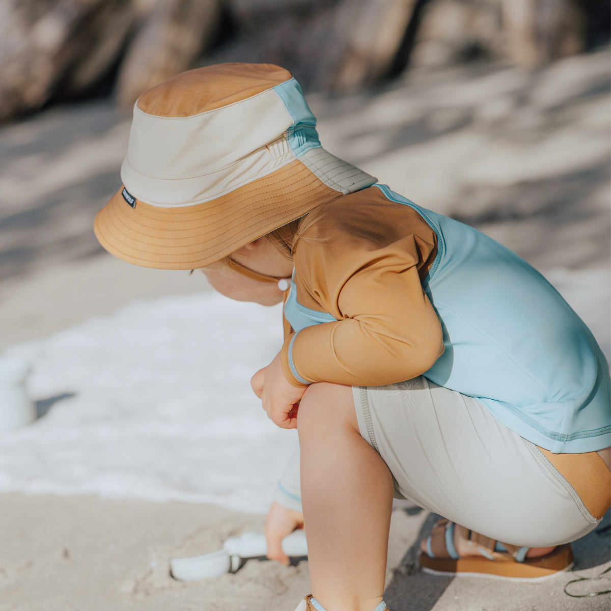 Crywolf | Swim Bucket Hat - Ocean Colourblock