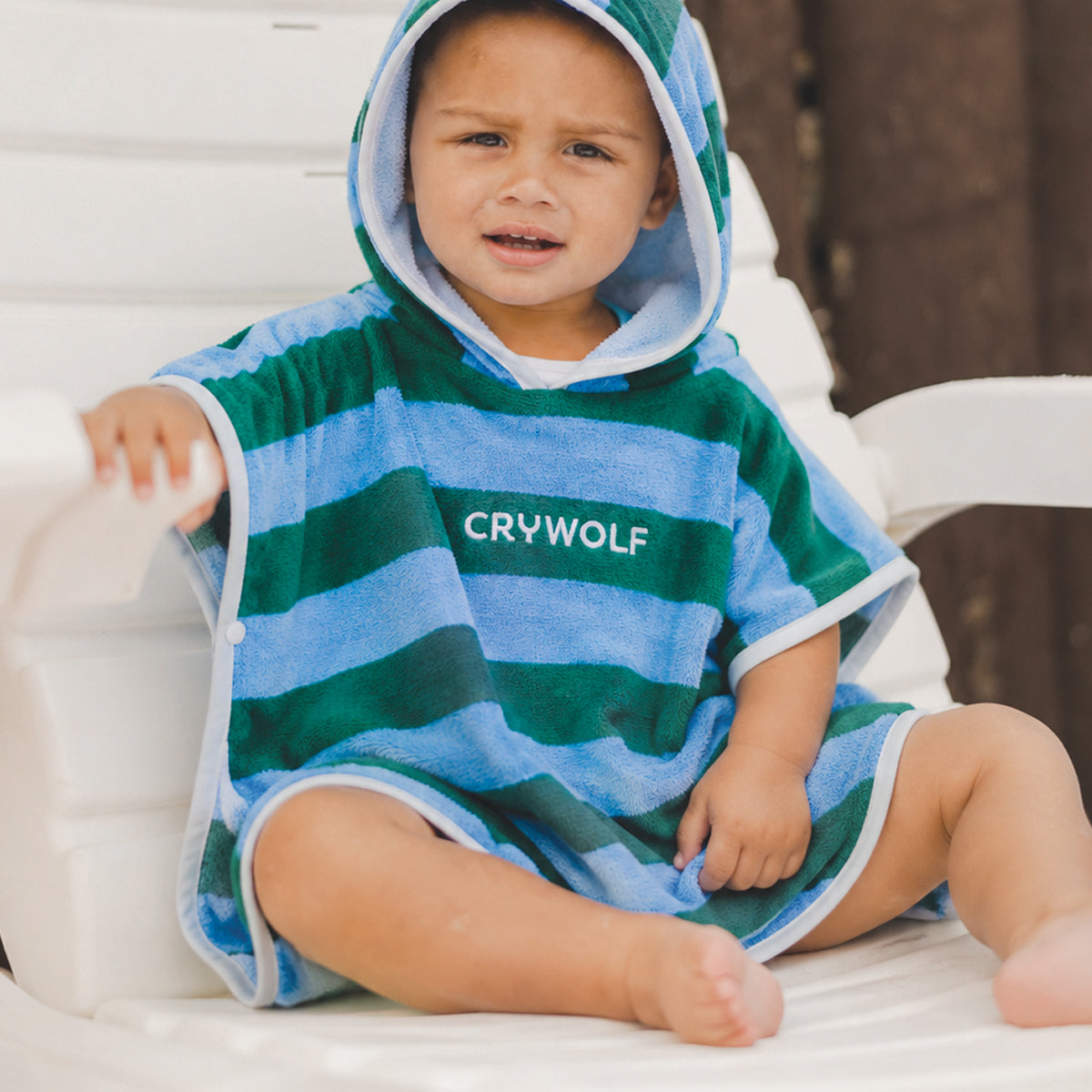 Crywolf | Baby Hooded Towel - Deck Stripe