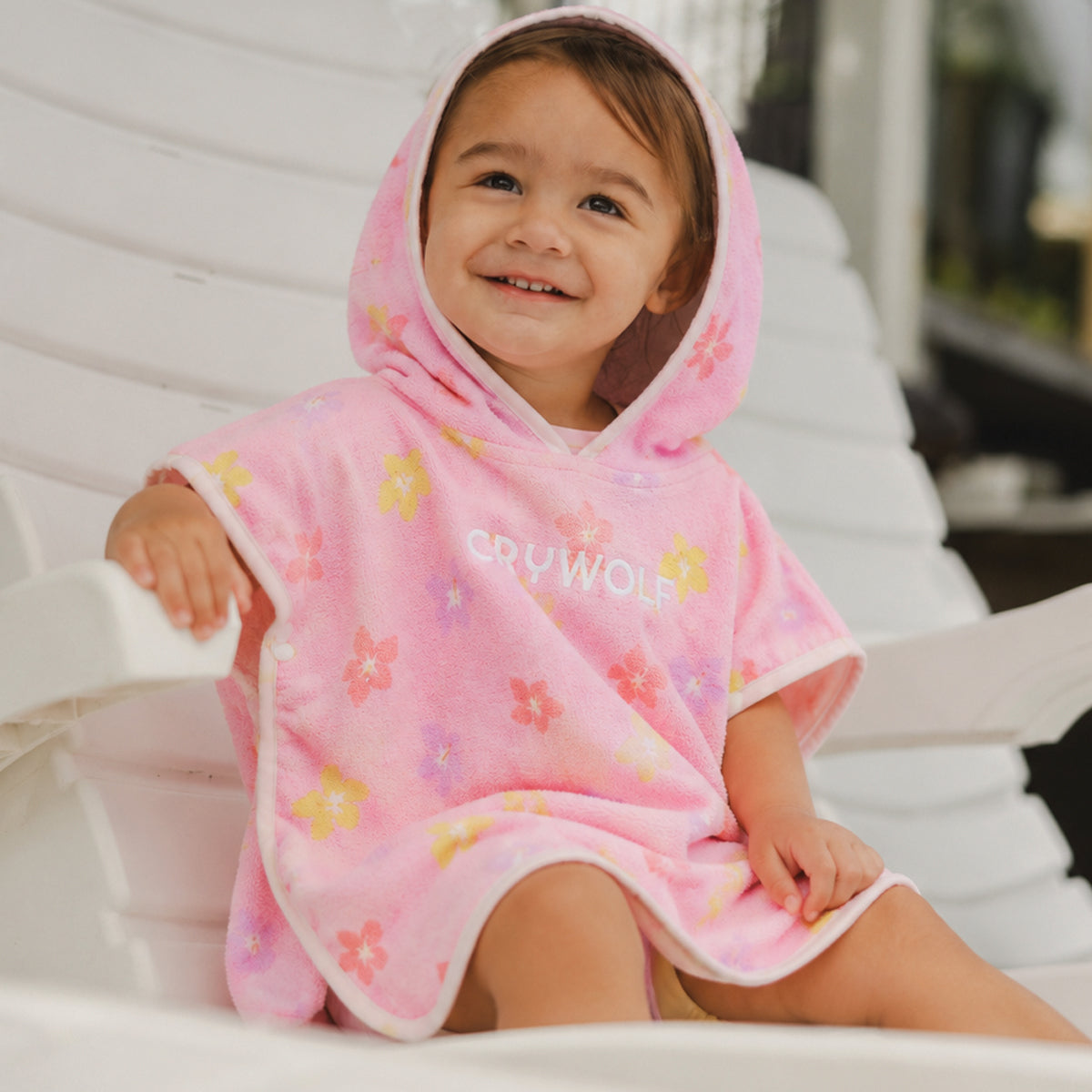 Crywolf | Baby Hooded Towel - Hibiscus Bloom