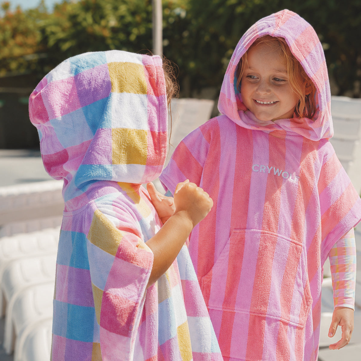 Crywolf | Hooded Towel - Pop Gingham