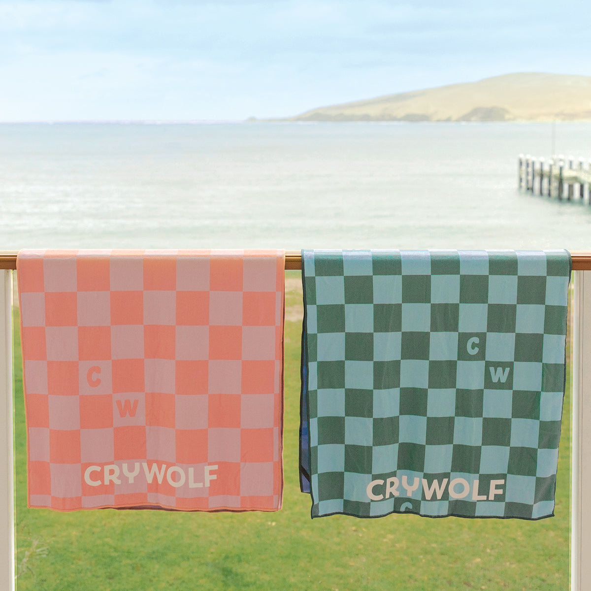 Crywolf | Rapid Dry Towel - Flamingo Check