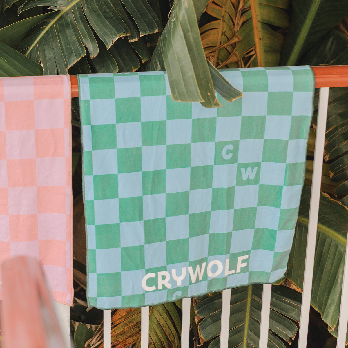 Crywolf | Rapid Dry Towel - Flamingo Check