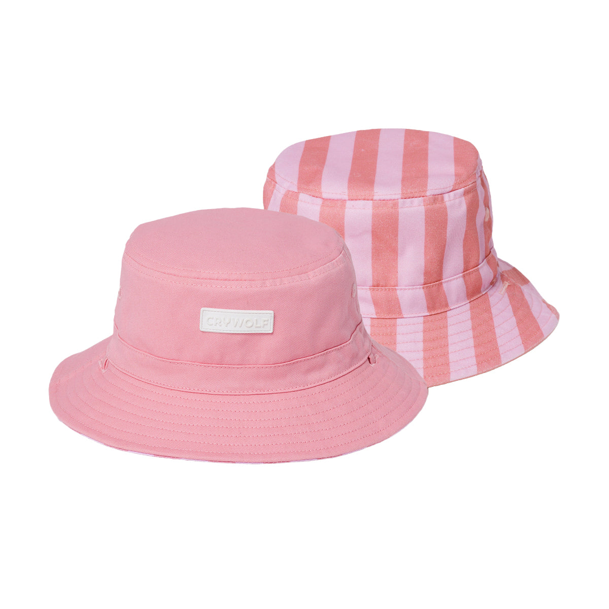 Crywolf | Reversible Bucket Hat - Flamingo Stripe