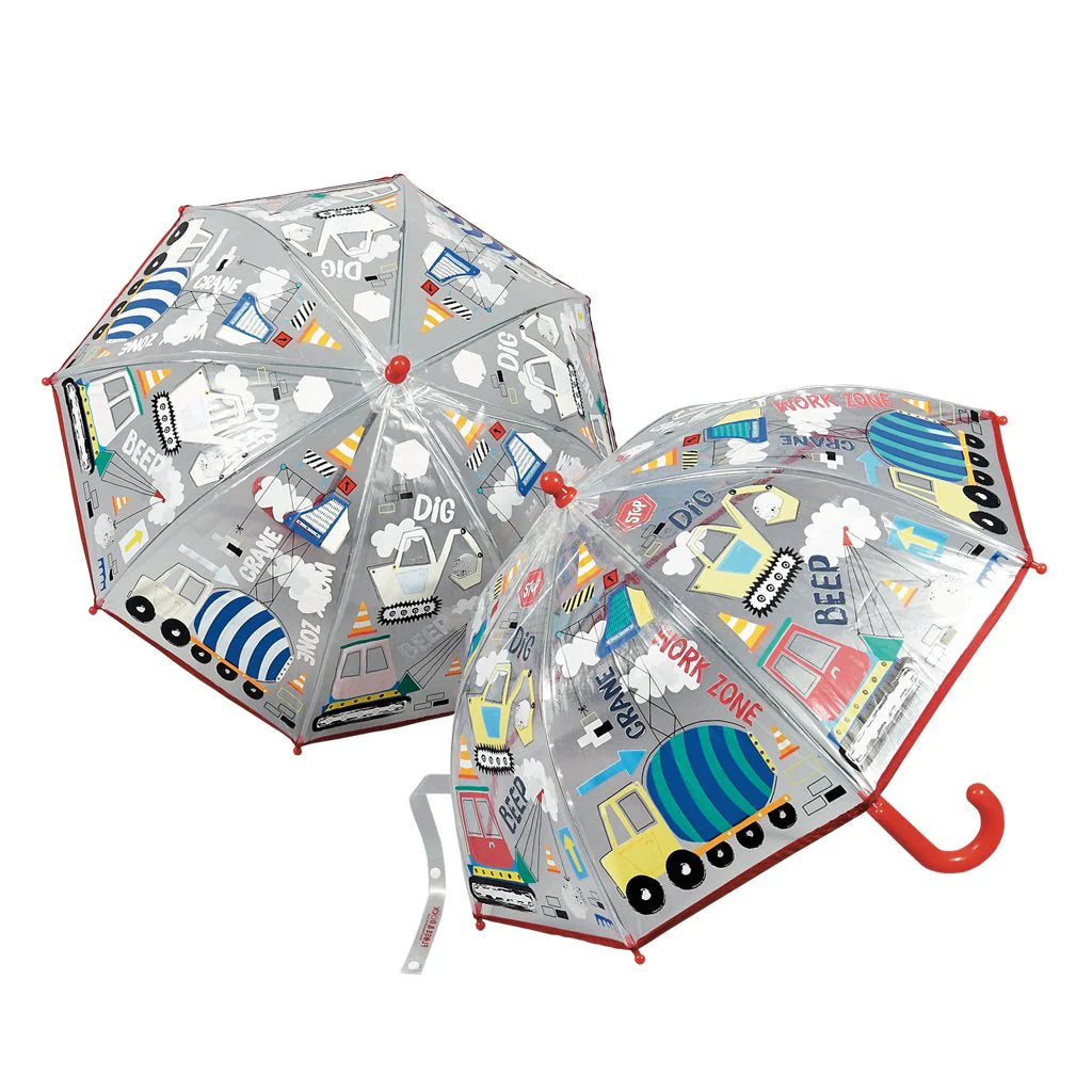 Floss & Rock | Colour Change Umbrella - Construction (Clear)