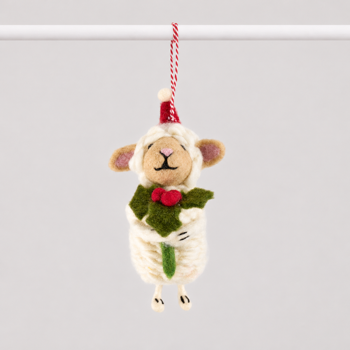 Pashom | Hanging Decoration - Sheep with Holly