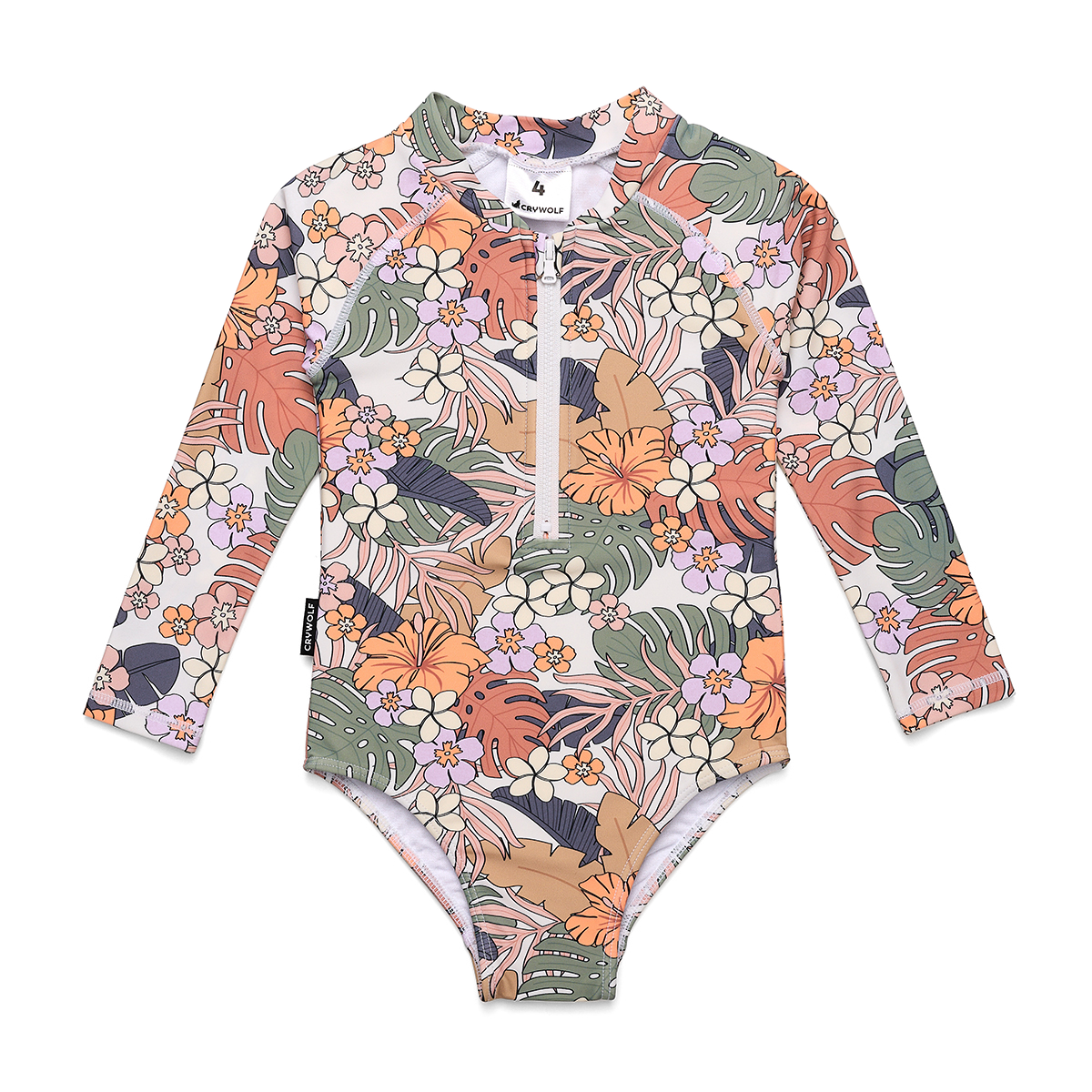 Crywolf | Long Sleeve Swimsuit - Tropical Floral