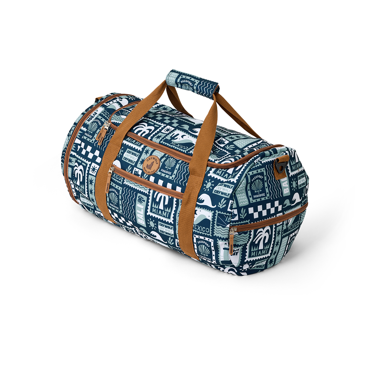 Crywolf | Packable Duffel - Blue Postcards