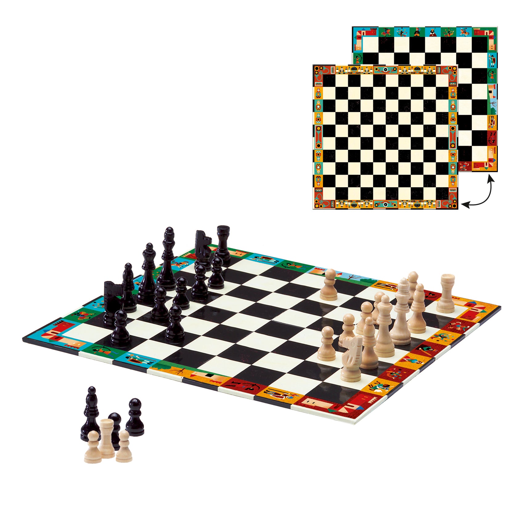 Djeco | Nomad Chess Set and Checkers