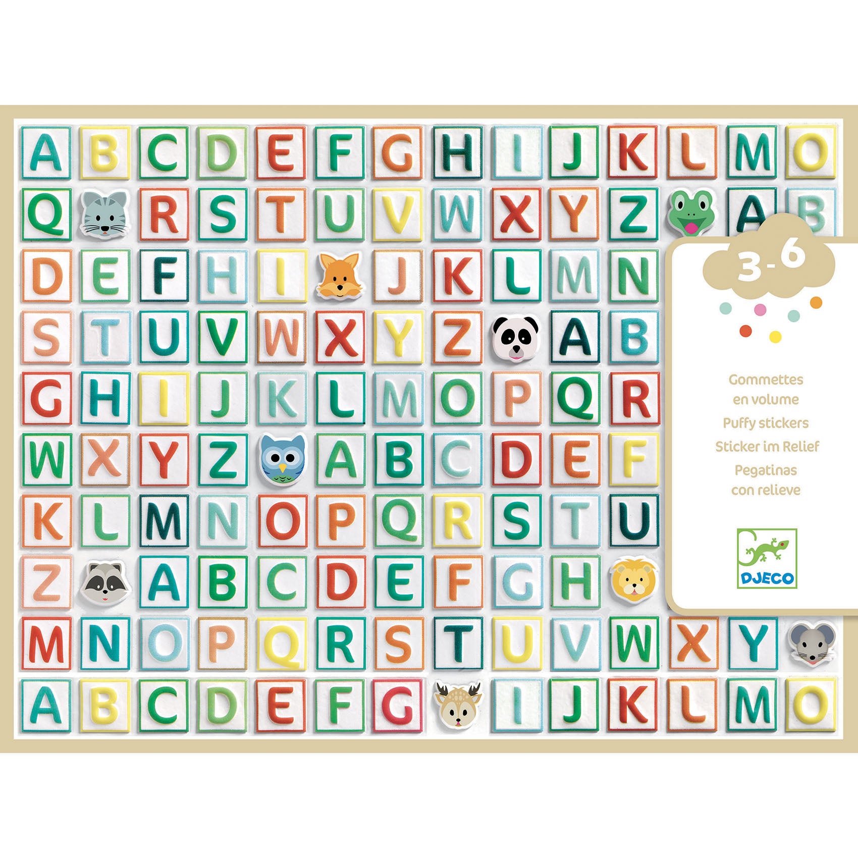 Djeco | Puffy Stickers - Alphabet