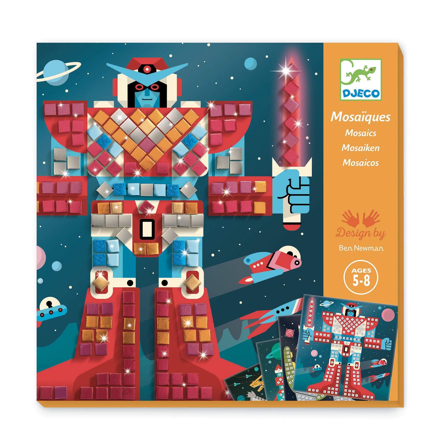Djeco | Art By Number Mosaic Kit - Space Battle