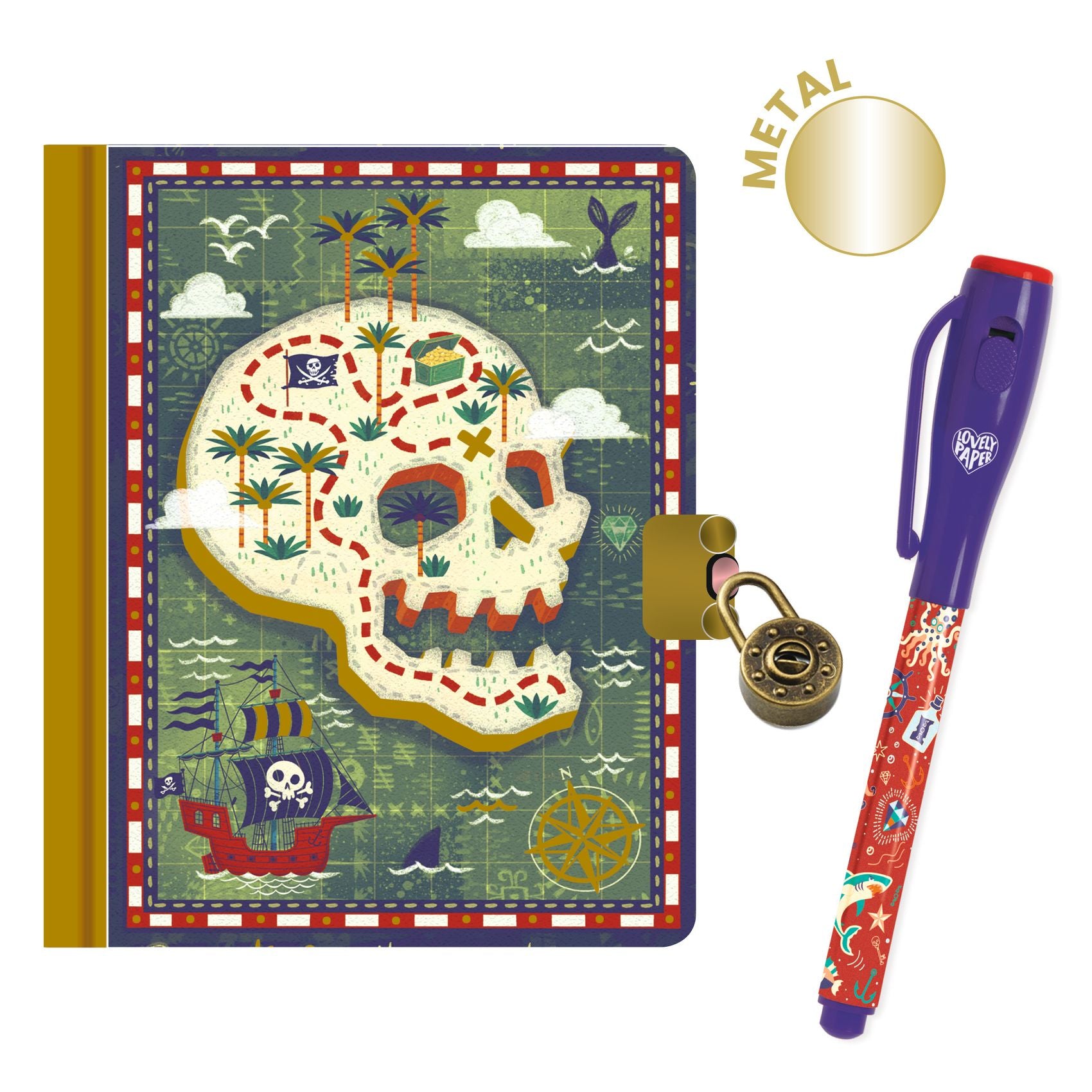 Djeco | Little Secret Notebook & Magic Pen - Steve