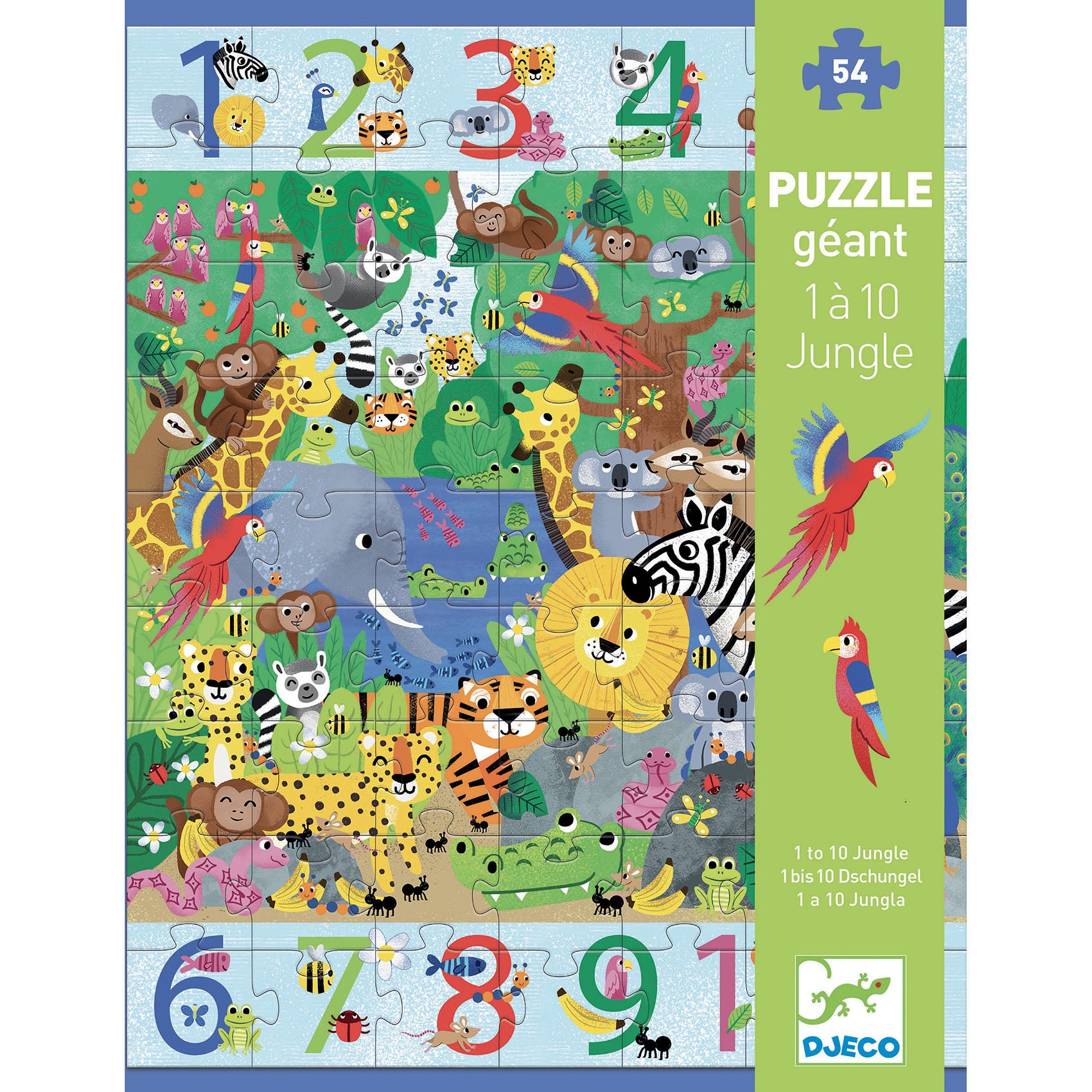 Djeco | 54pc Puzzle - 1-10 Jungle