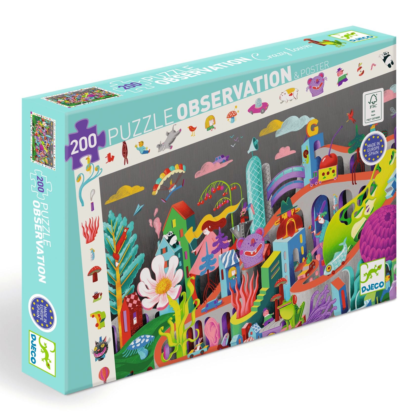 Djeco | 200pc Puzzle Observation - Crazy Town