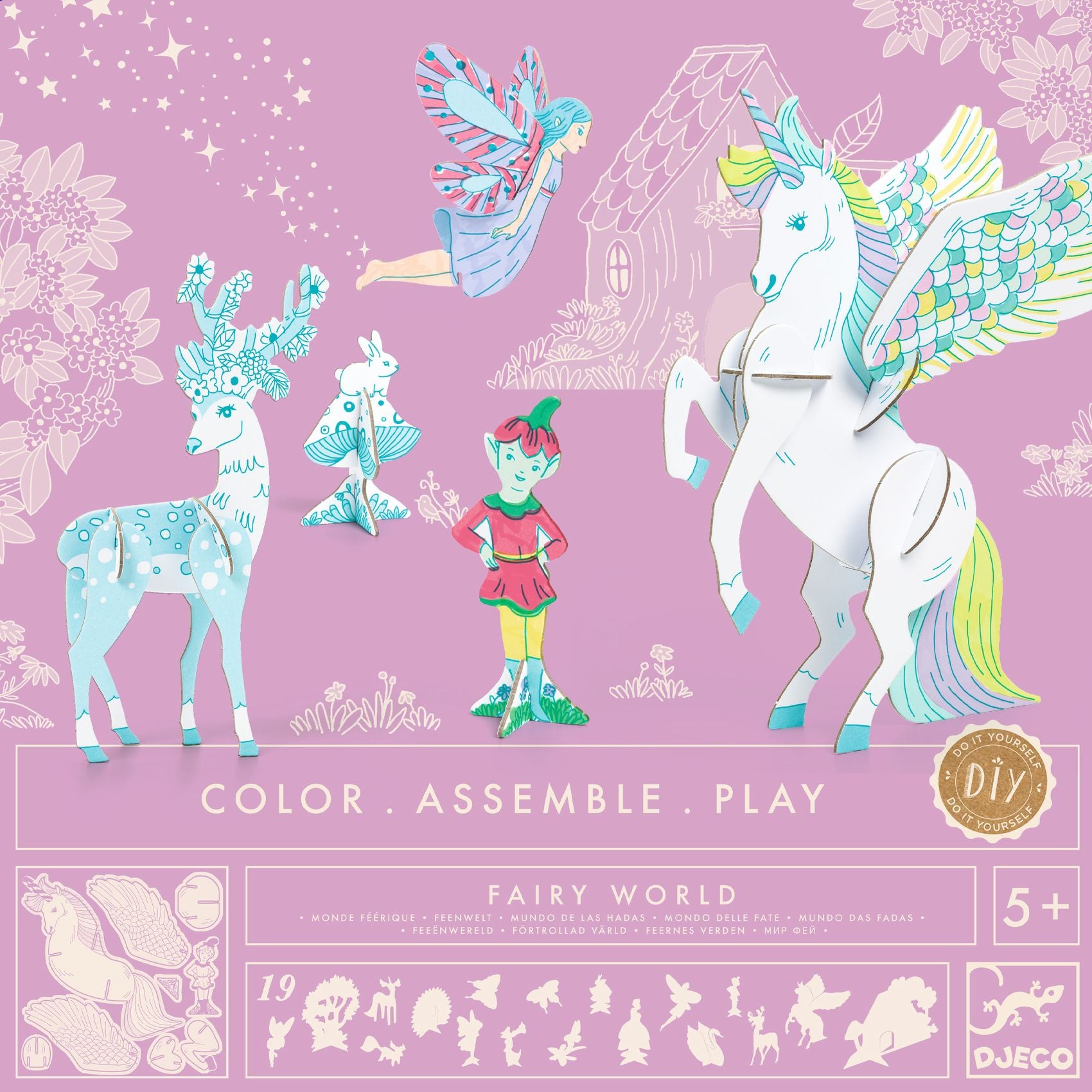 Djeco | Colour, Assemble, Play - Fairy World