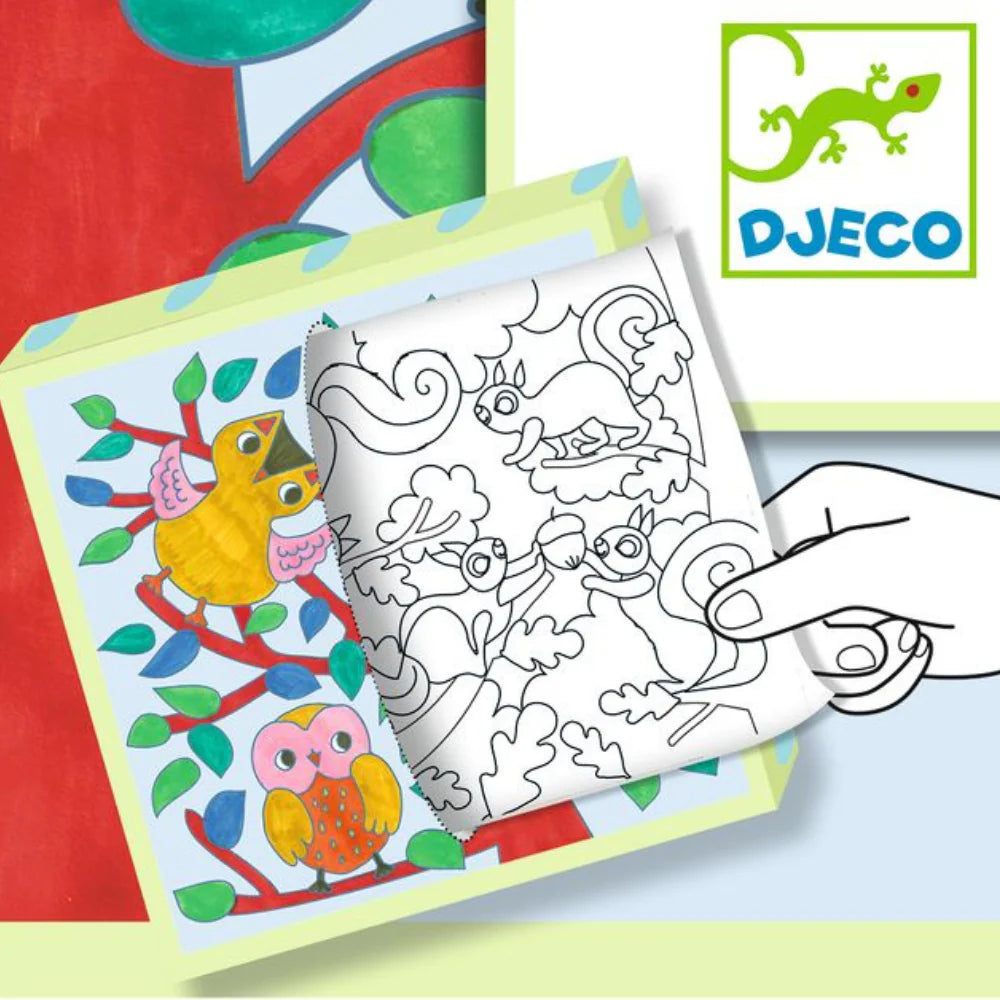 Djeco | Colouring & Game Dispenser - Forest