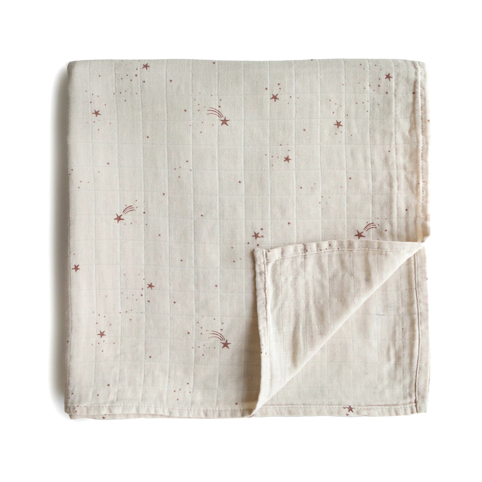 Mushie | Organic Cotton Muslin Swaddle - Falling Stars